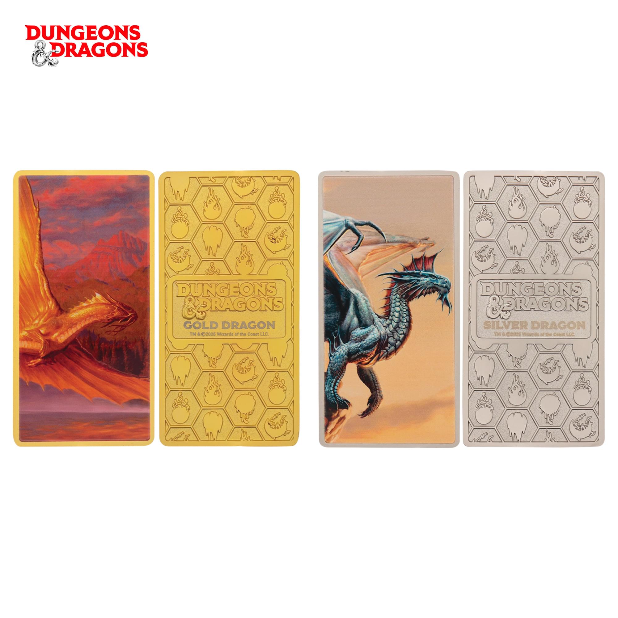 Dungeons & Dragons Metallic Dragons 5-Piece Metal Ingot Set Replica