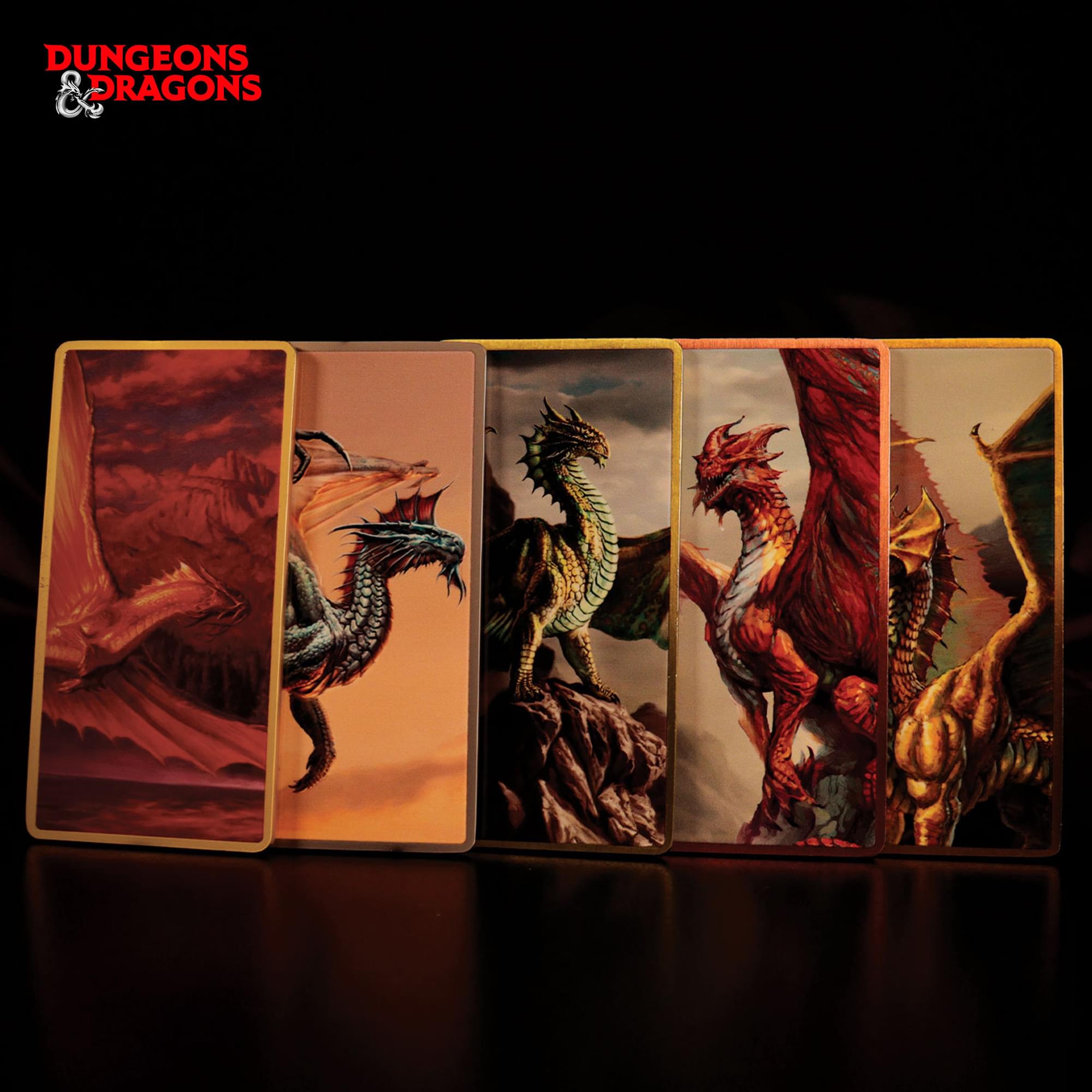 Dungeons & Dragons Metallic Dragons 5-Piece Metal Ingot Set Replica