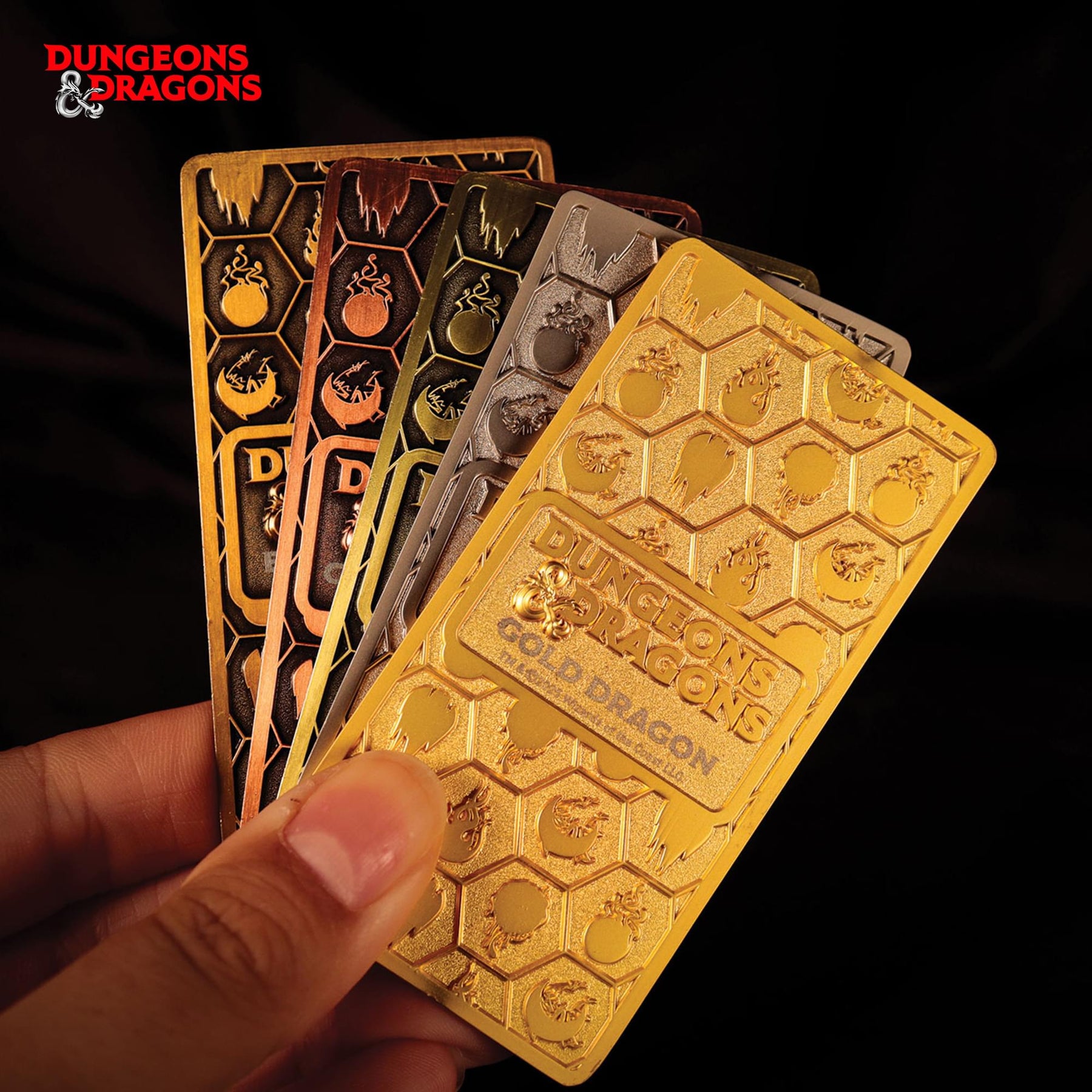 Dungeons & Dragons Metallic Dragons 5-Piece Metal Ingot Set Replica