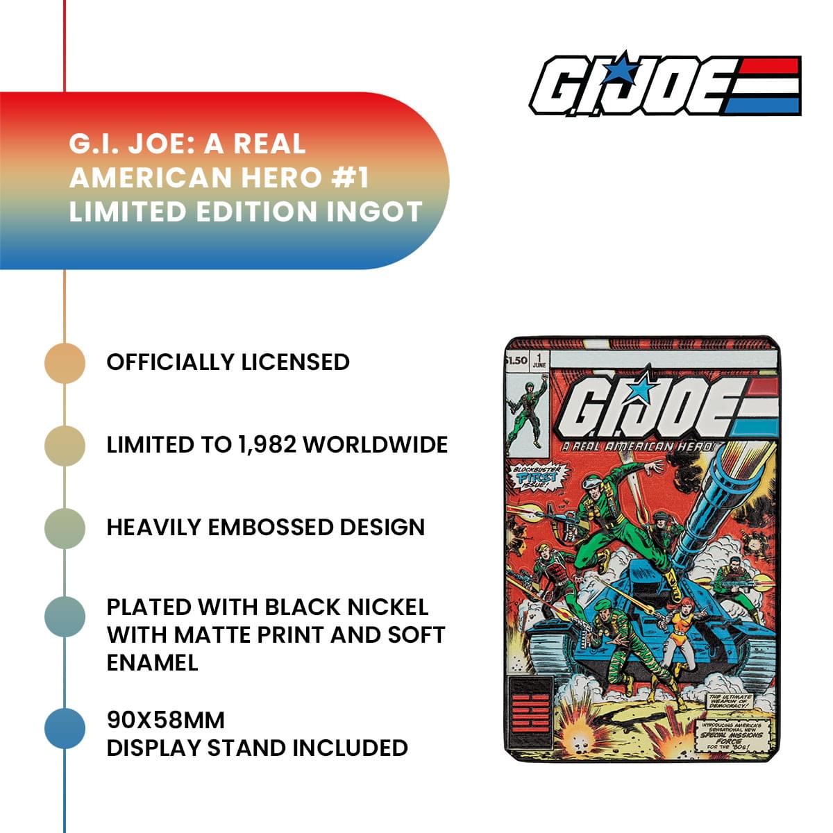 G.I. Joe: A Real American Hero #1 Limited Edition Ingot