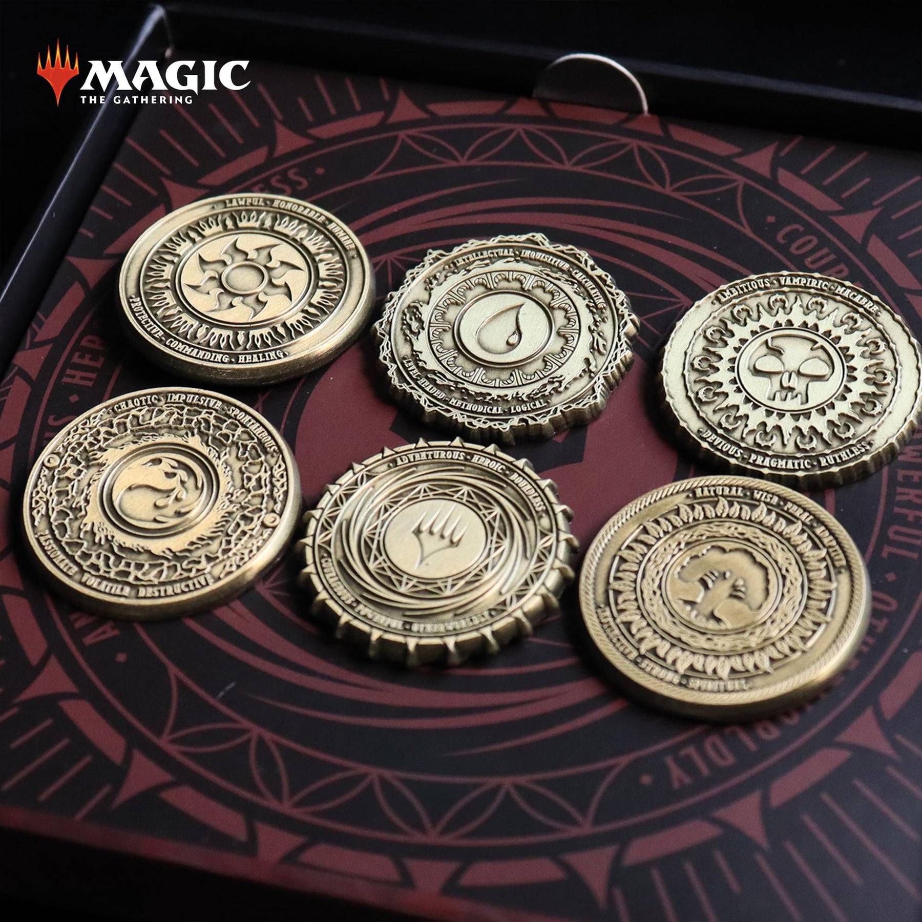 Magic The Gathering 6-Piece Limited Edition Mana Symbol Pin Badge Set