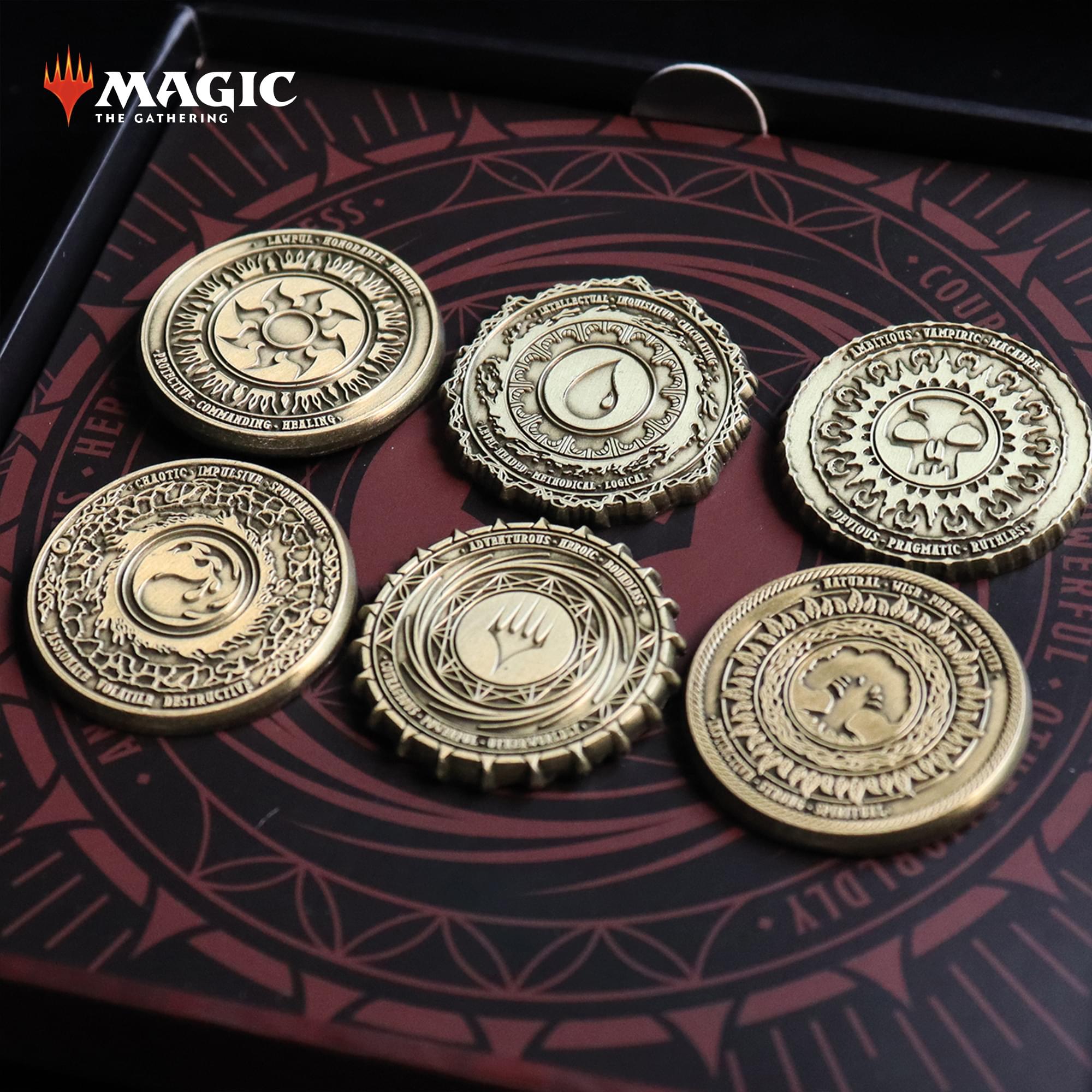 Magic The Gathering 6-Piece Limited Edition Mana Symbol Pin Badge Set