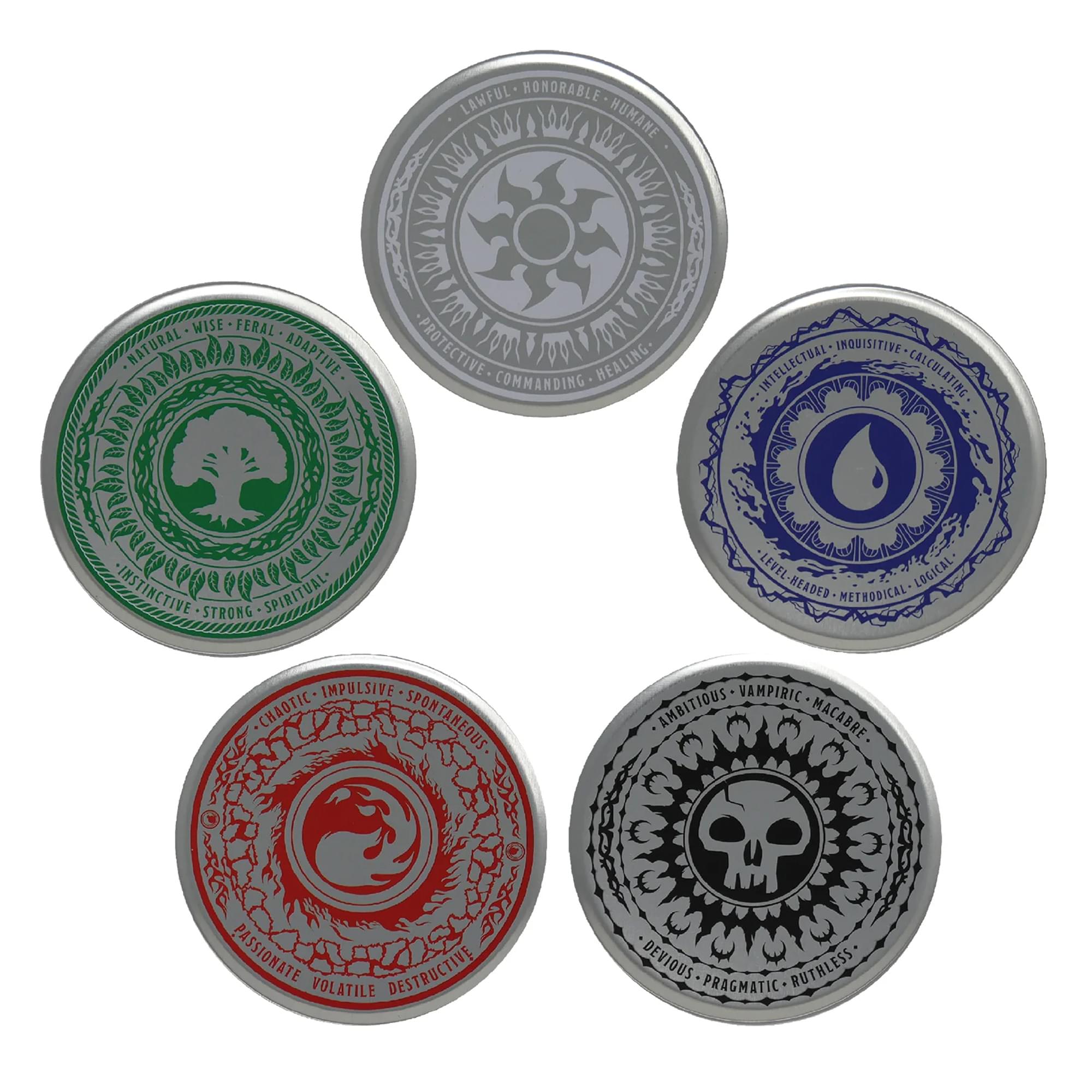 Magic The Gathering 5-Piece Mana Symbols Drink Coaster Set