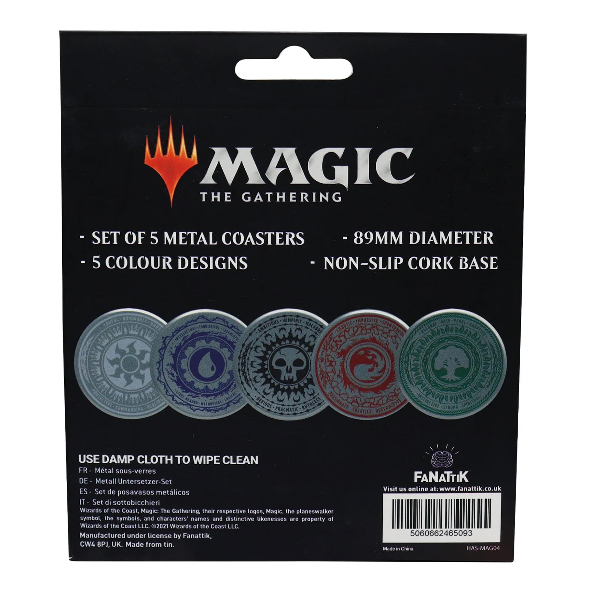 Magic The Gathering 5-Piece Mana Symbols Drink Coaster Set