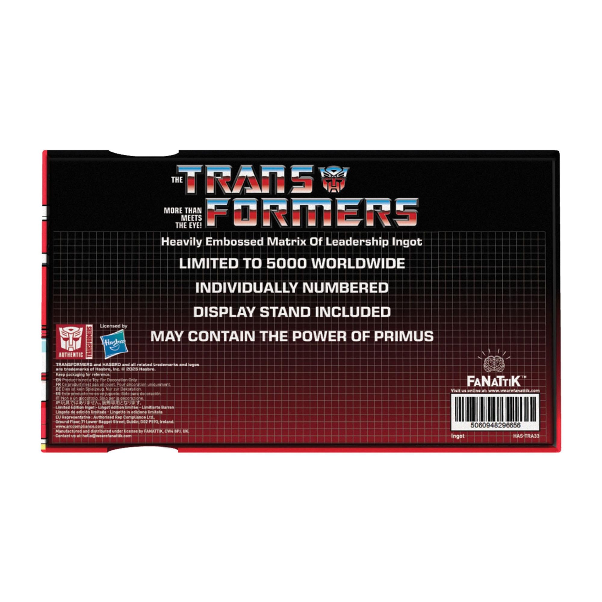 Transformers Matrix of Leadership Metal Replica