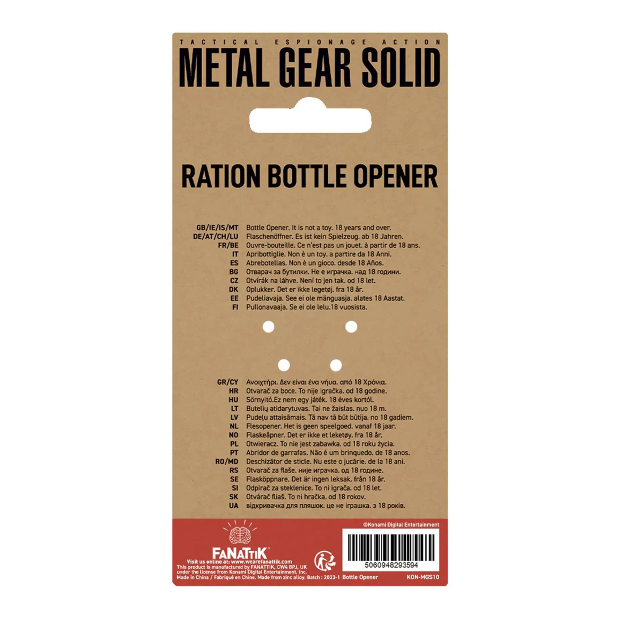 Metal Gear Solid Ration Bottle Opener