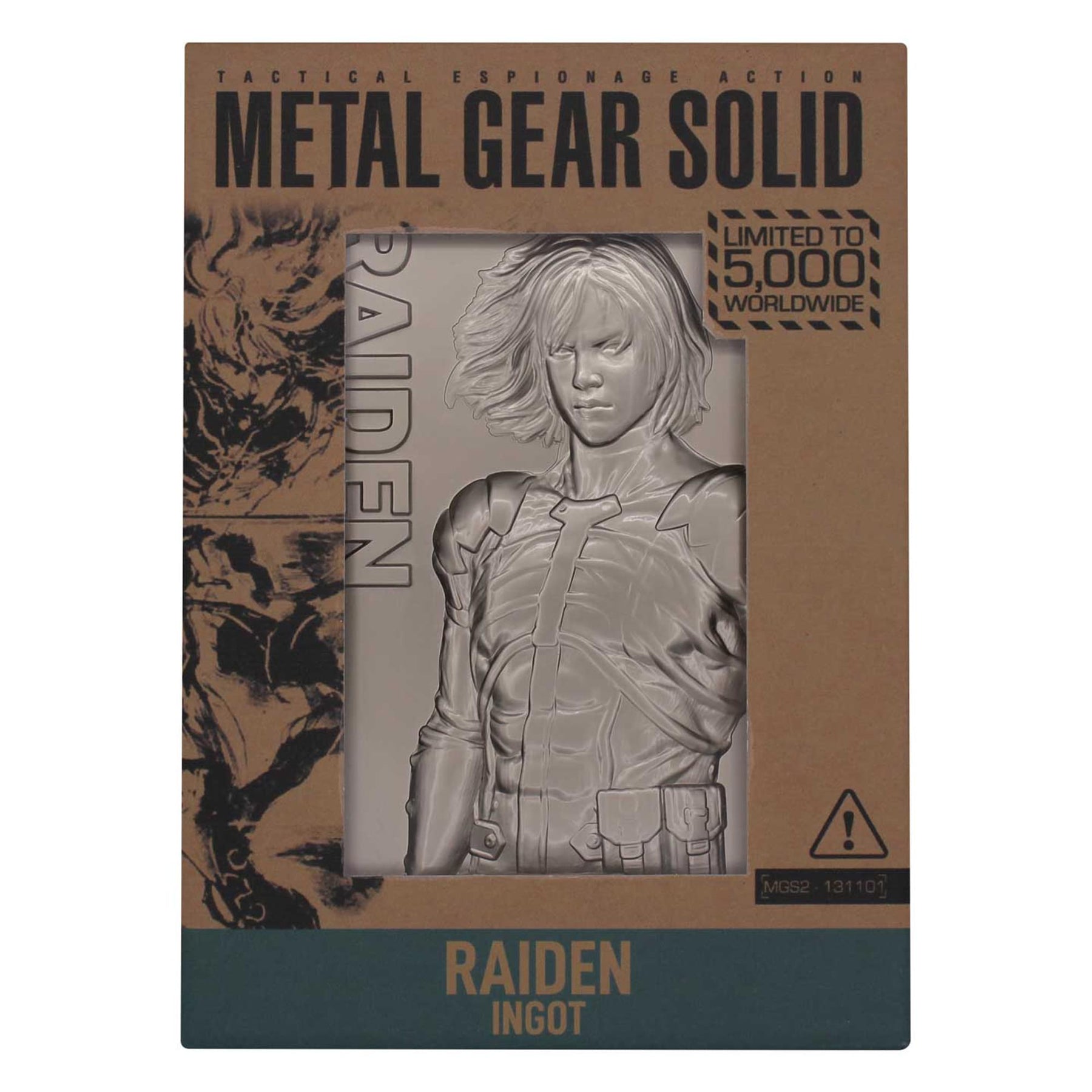 Metal Gear Solid 2 Raiden Limited Edition Embossed Metal Ingot