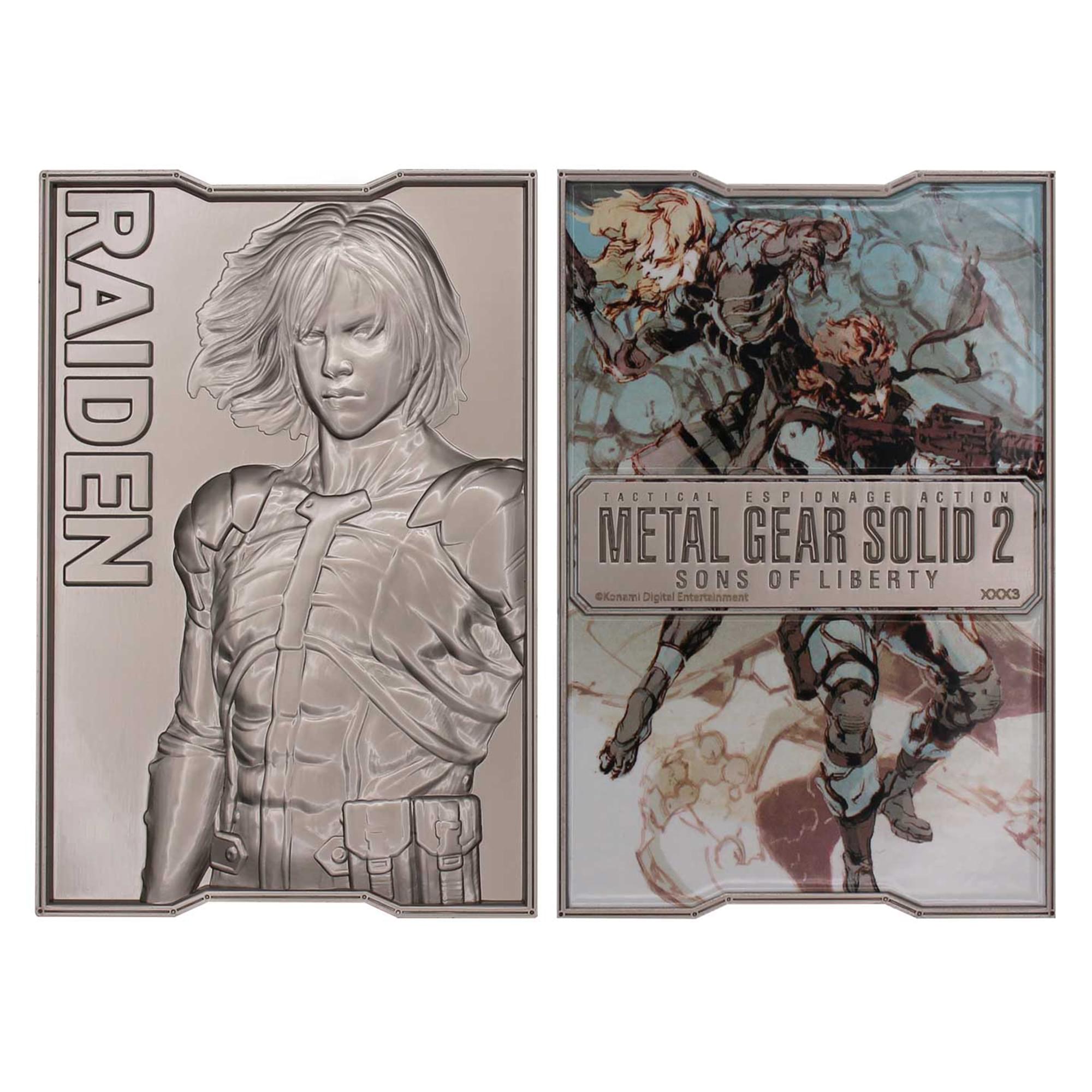 Metal Gear Solid 2 Raiden Limited Edition Embossed Metal Ingot
