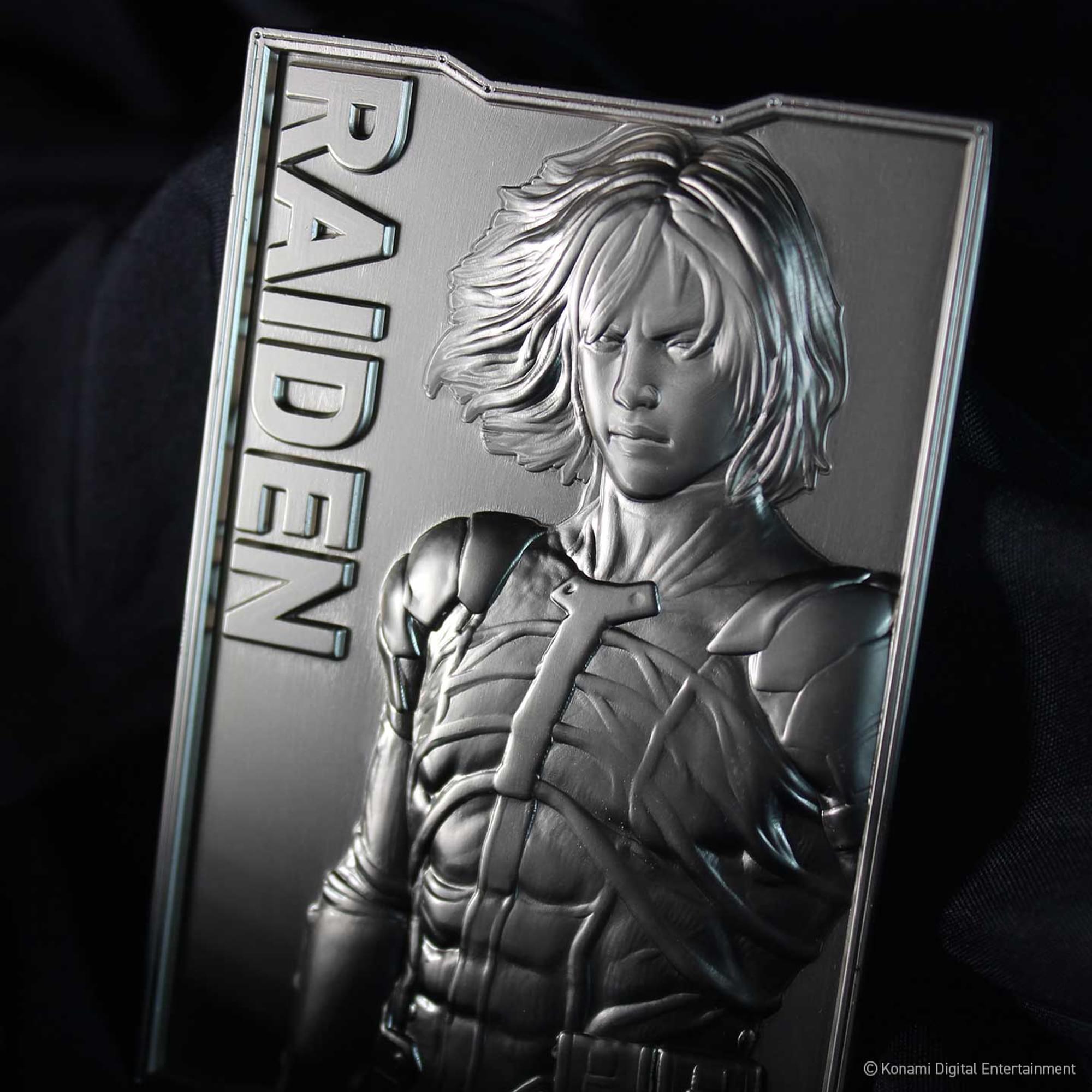 Metal Gear Solid 2 Raiden Limited Edition Embossed Metal Ingot