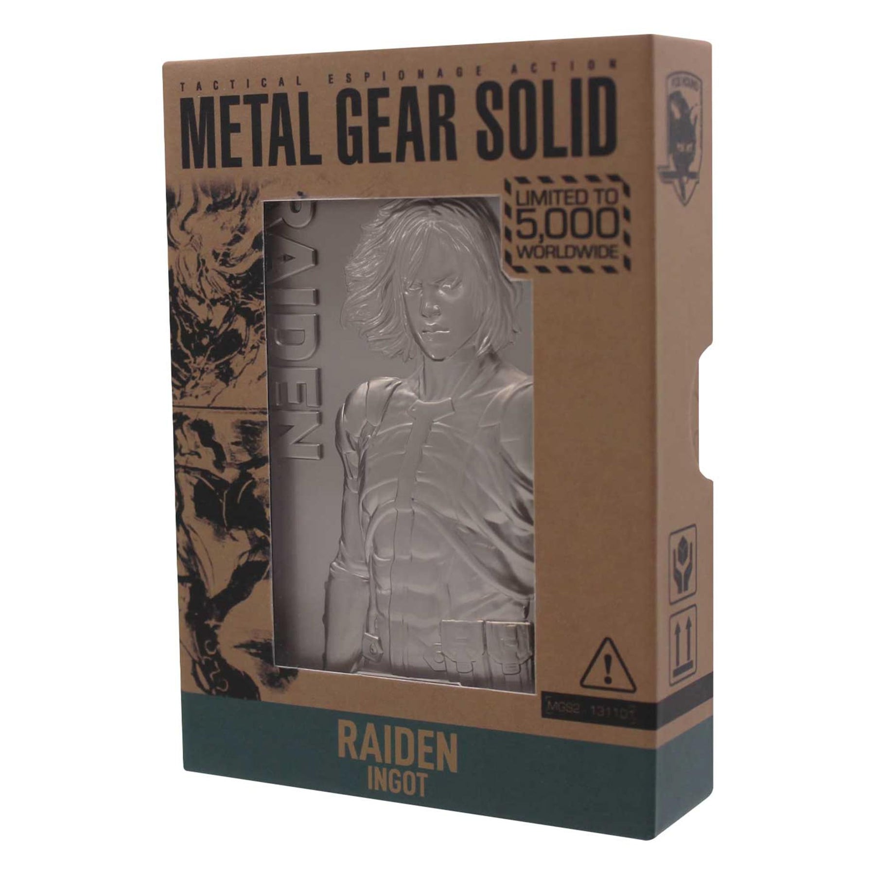 Metal Gear Solid 2 Raiden Limited Edition Embossed Metal Ingot