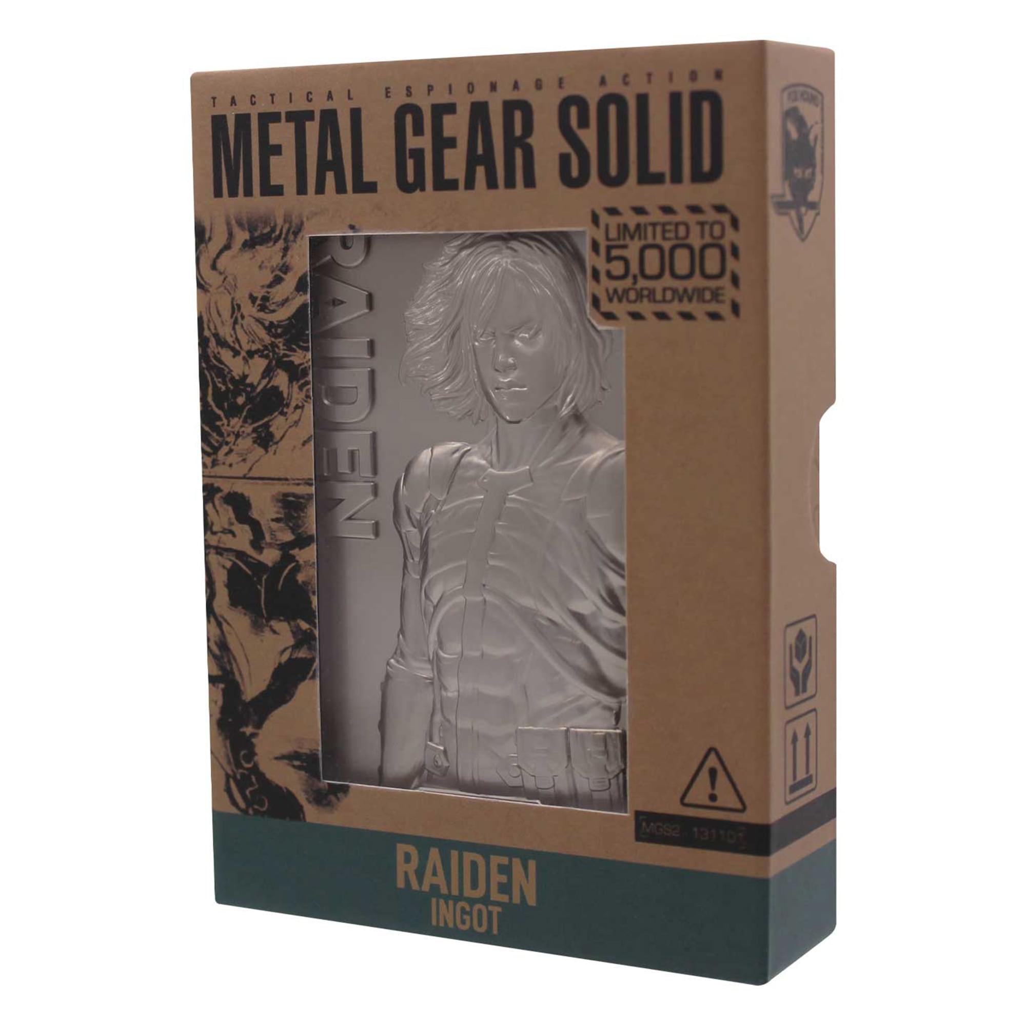Metal Gear Solid 2 Raiden Limited Edition Embossed Metal Ingot