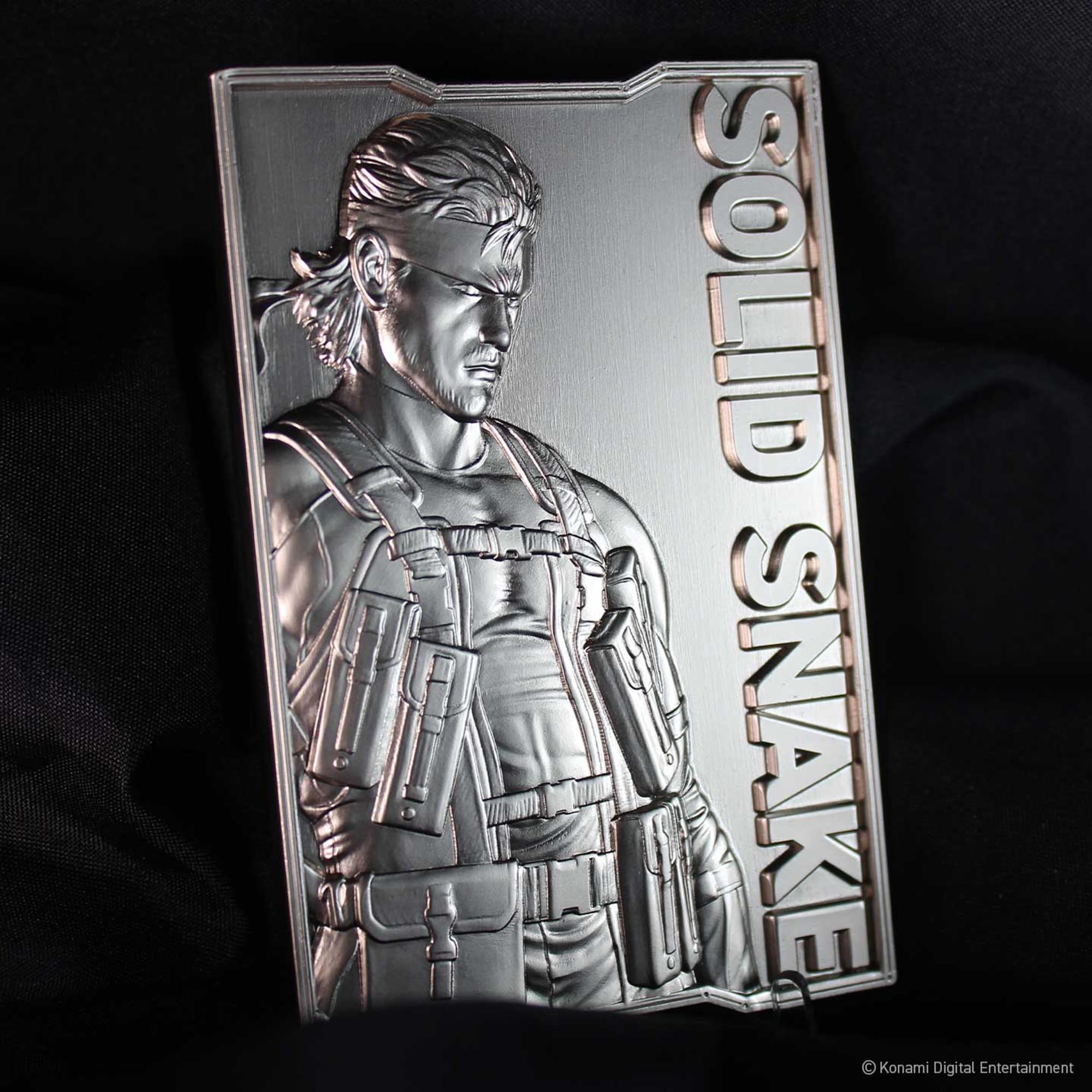 Metal Gear Solid 2 Solid Snake Limited Edition Embossed Metal Ingot