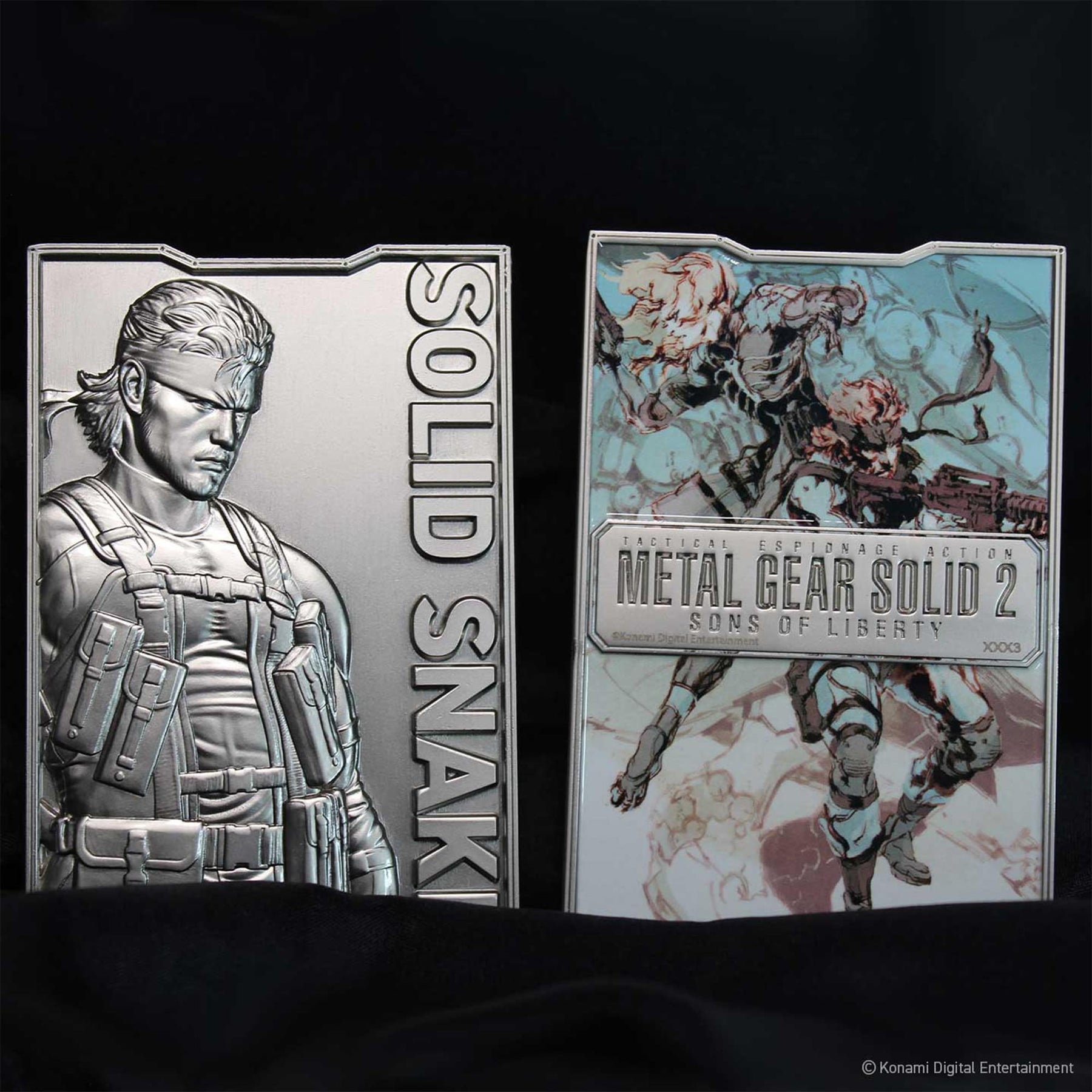 Metal Gear Solid 2 Solid Snake Limited Edition Embossed Metal Ingot