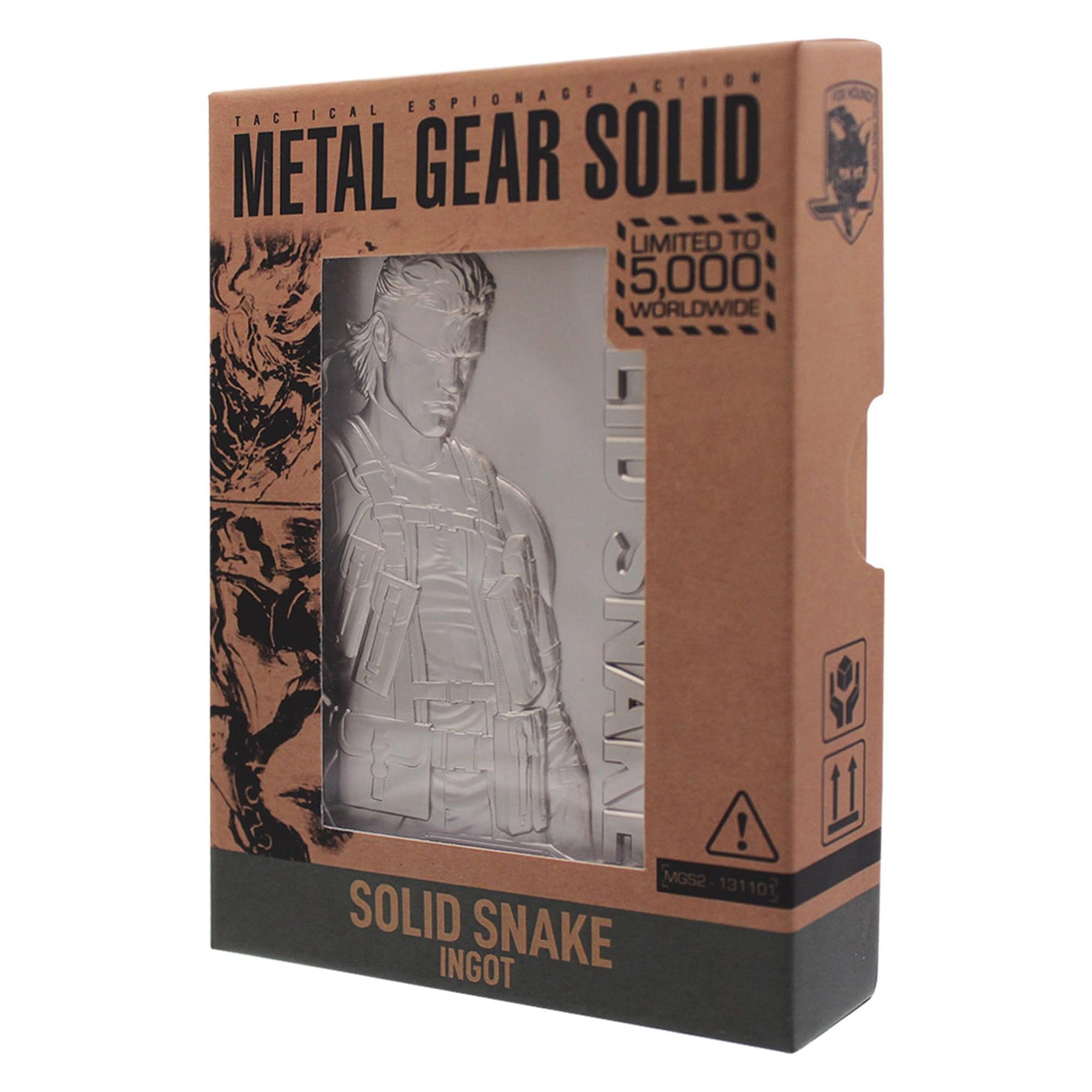 Metal Gear Solid 2 Solid Snake Limited Edition Embossed Metal Ingot