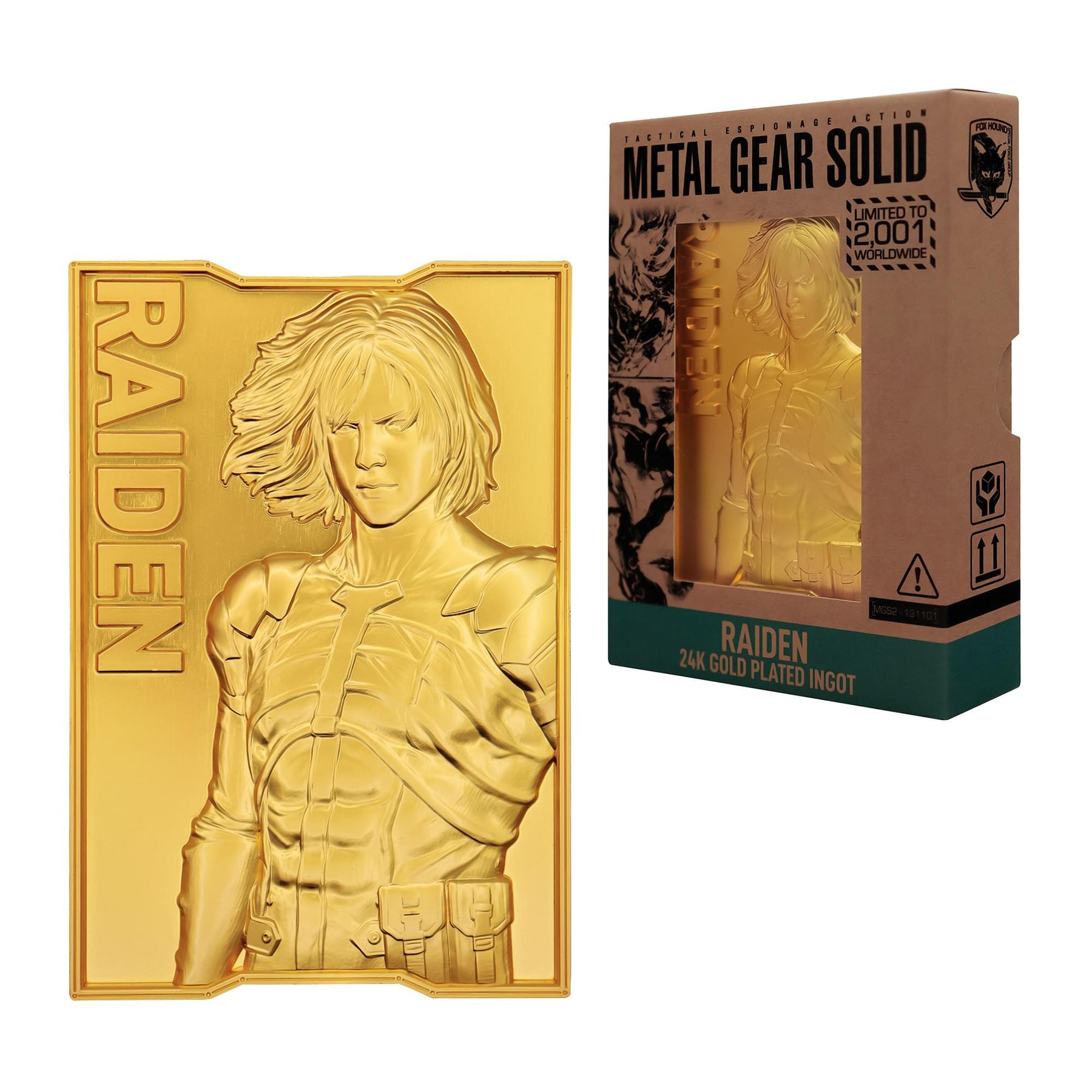 Metal Gear Solid 2 Limited Edition 24K Gold Plated Raiden Ingot