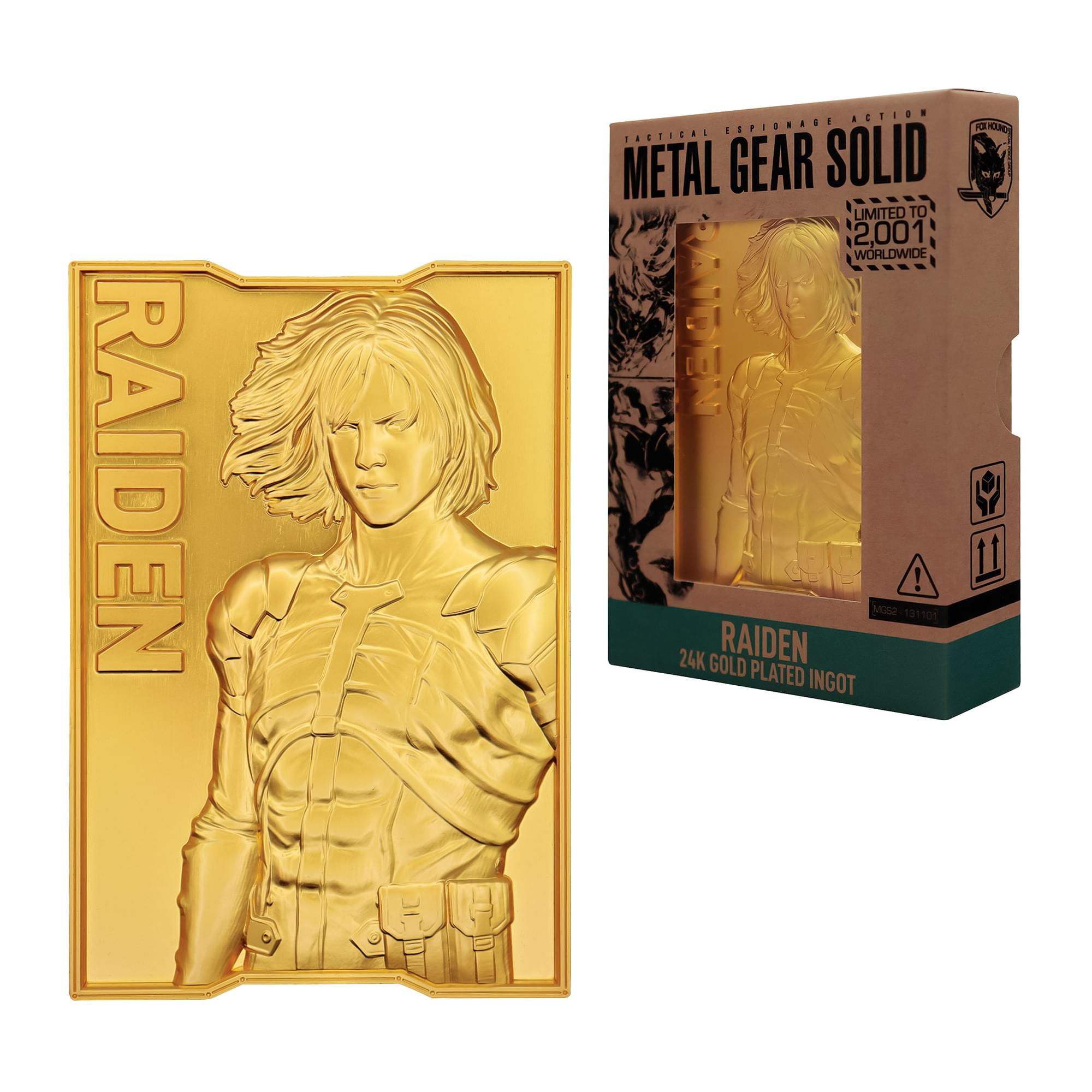 Metal Gear Solid 2 Limited Edition 24K Gold Plated Raiden Ingot
