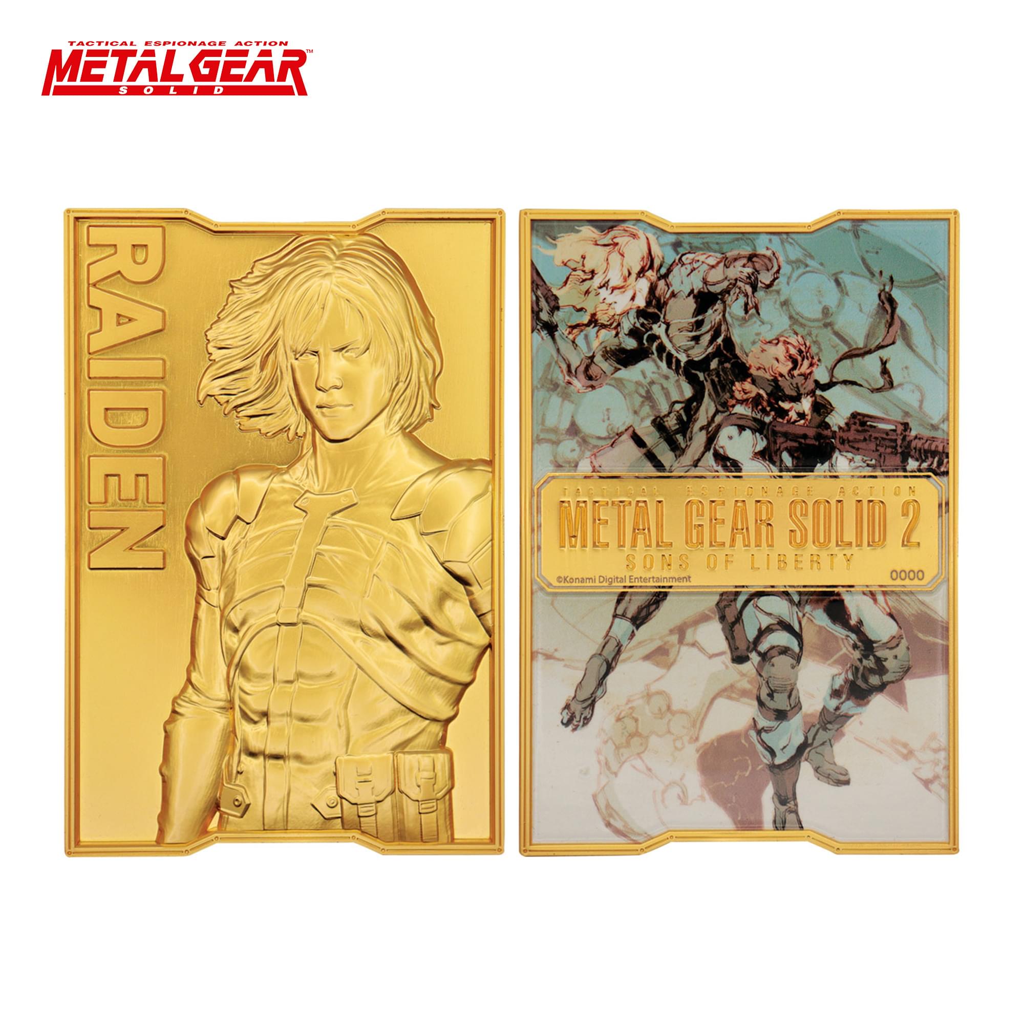 Metal Gear Solid 2 Limited Edition 24K Gold Plated Raiden Ingot