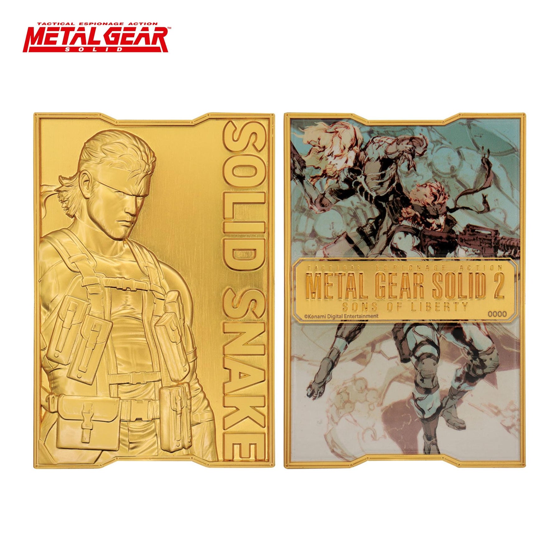 Metal Gear Solid 2 Limited Edition 24K Gold Plated Snake Ingot