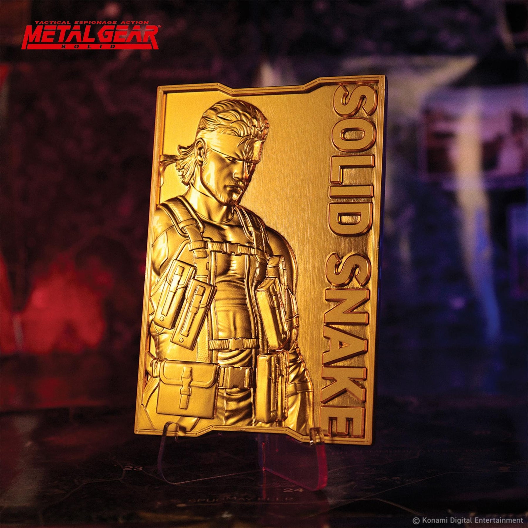 Metal Gear Solid 2 Limited Edition 24K Gold Plated Snake Ingot