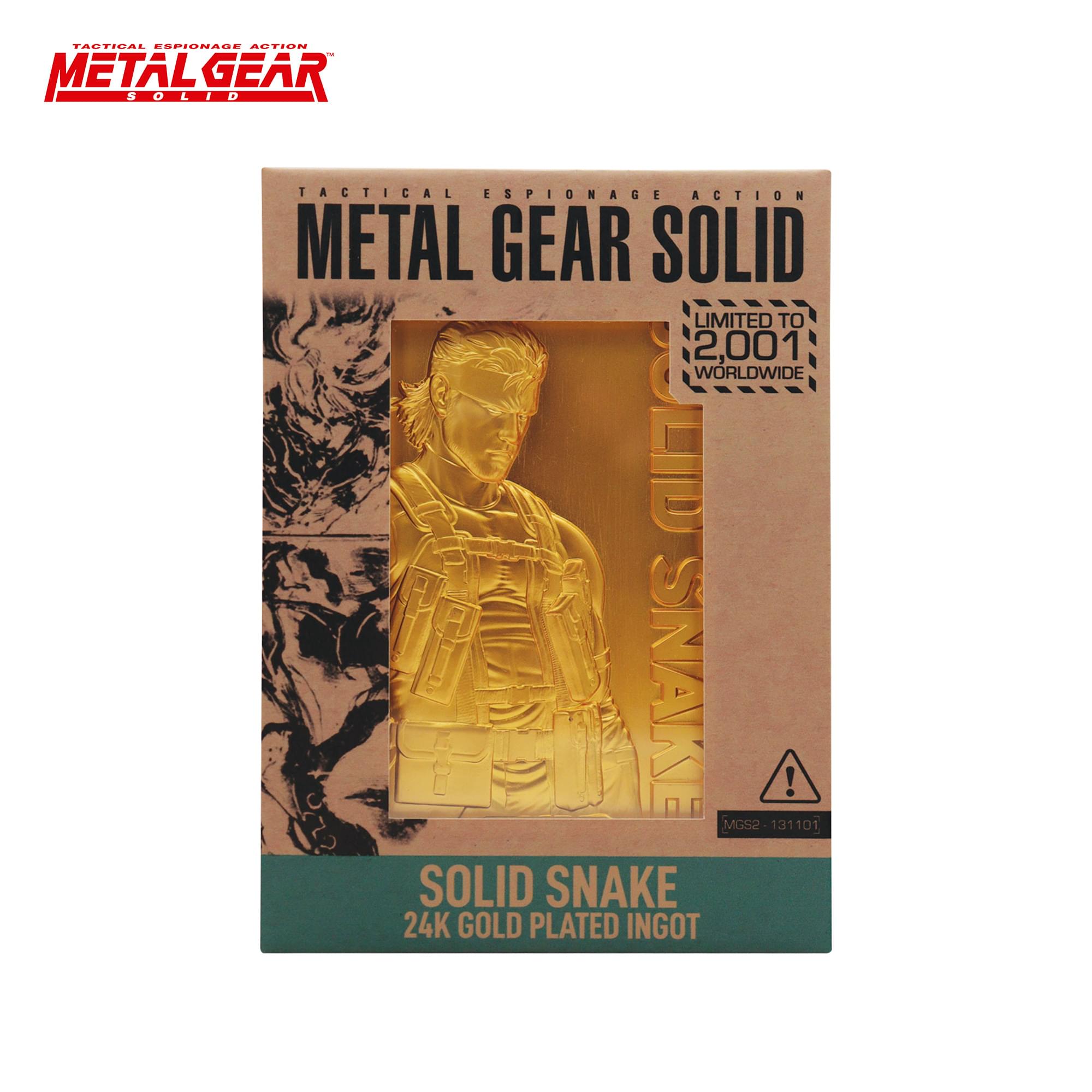 Metal Gear Solid 2 Limited Edition 24K Gold Plated Snake Ingot