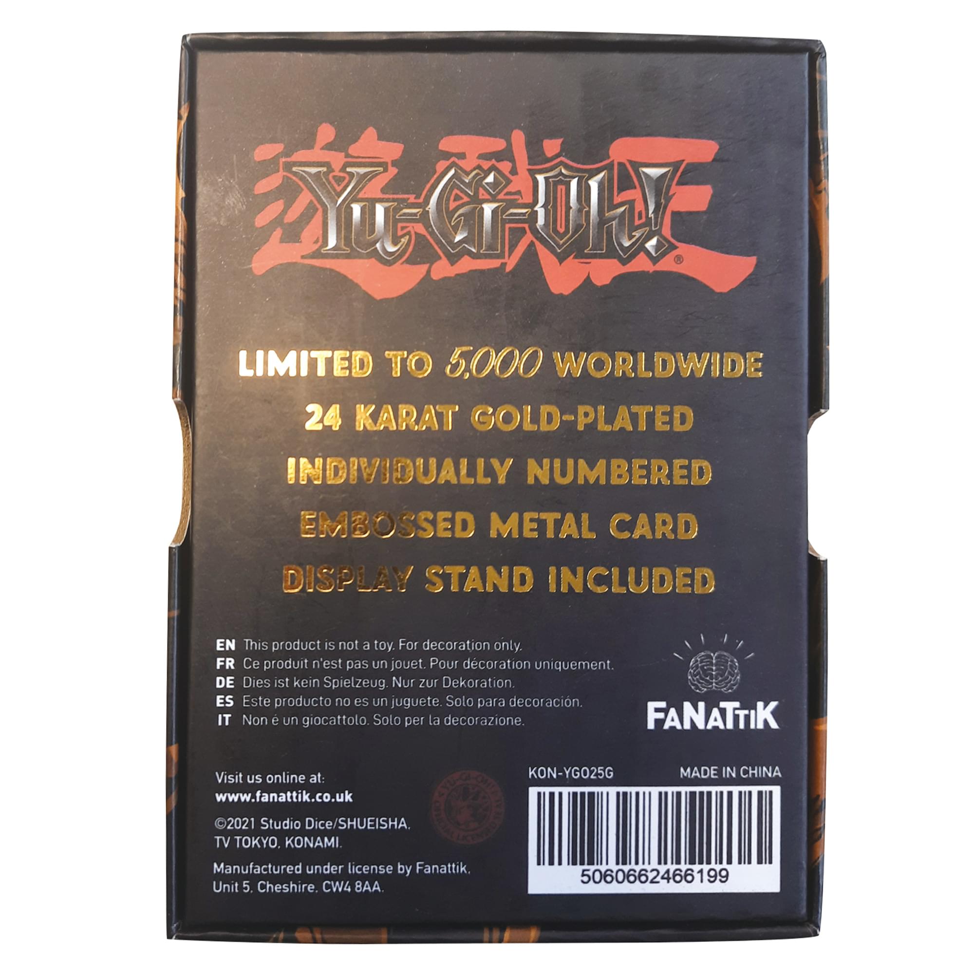 Yu-Gi-Oh! Limited Edition 24k Gold Plated Black Luster Soldier Metal Card