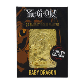 Yu-Gi-Oh! Limited Edition 24k Gold Plated Metal Card | Baby Dragon