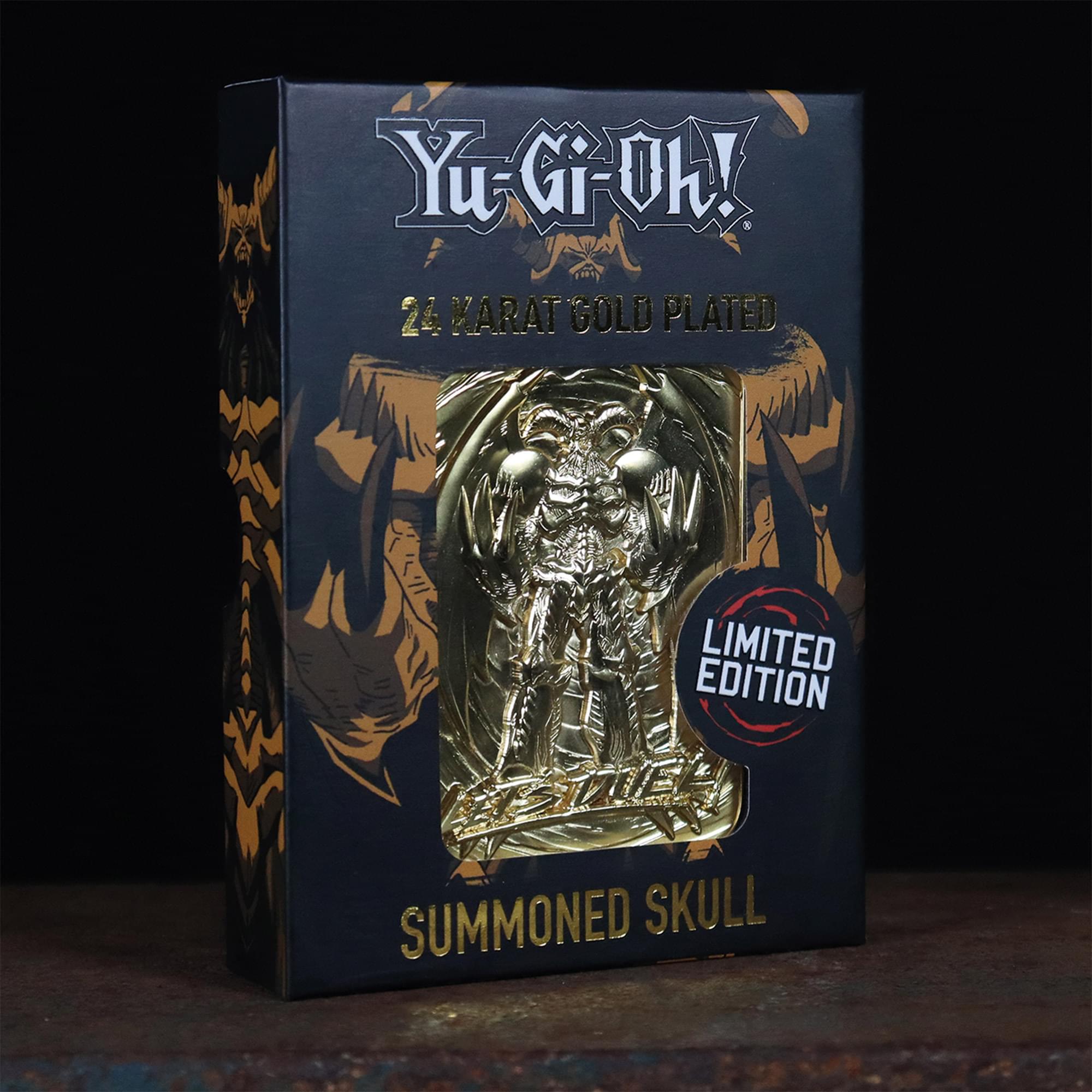 Yu-Gi-Oh! Limited Edition 24K Gold Plated Summoned Skull Metal Card