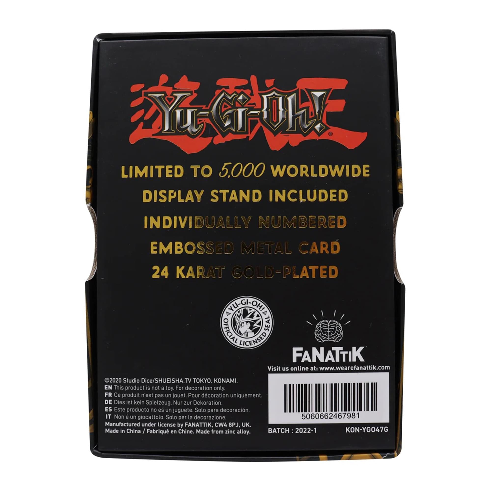 Yu-Gi-Oh! Limited Edition 24k Gold Plated Metal Card | Dark Paladin