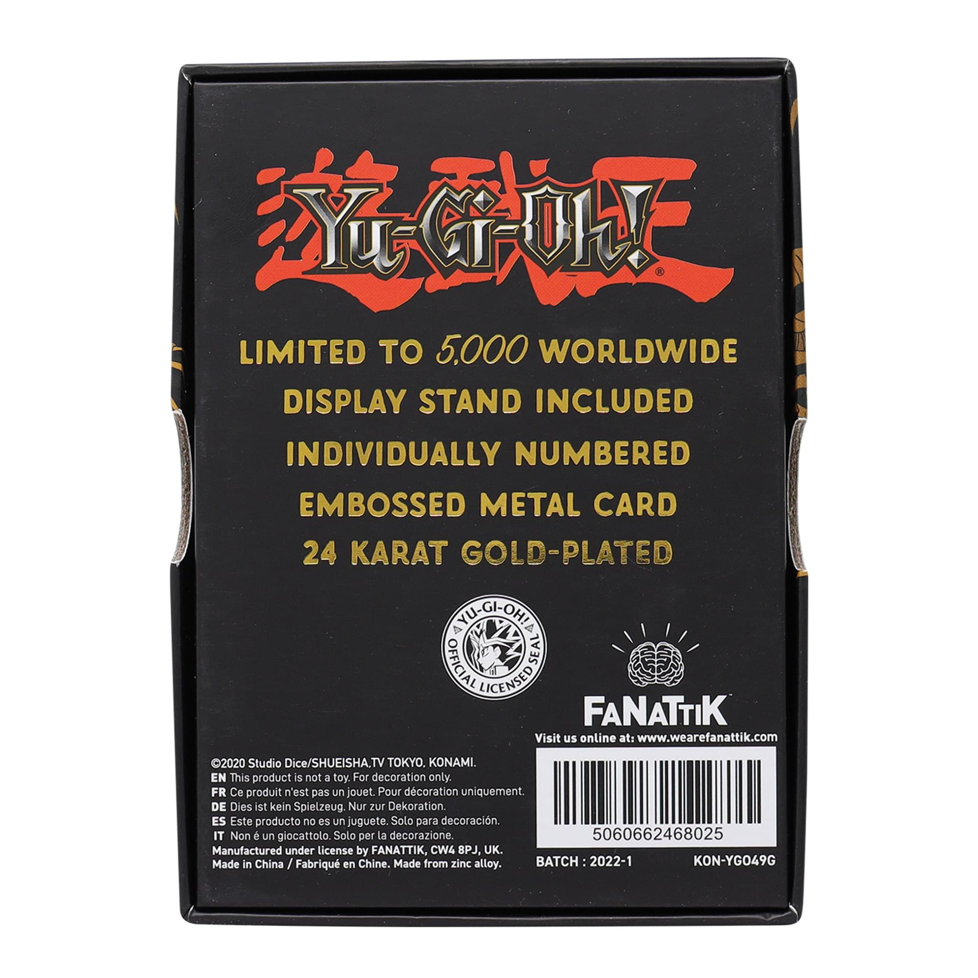 Yu-Gi-Oh! Limited Edition 24k Gold Plated B. Skull Dragon Metal Card