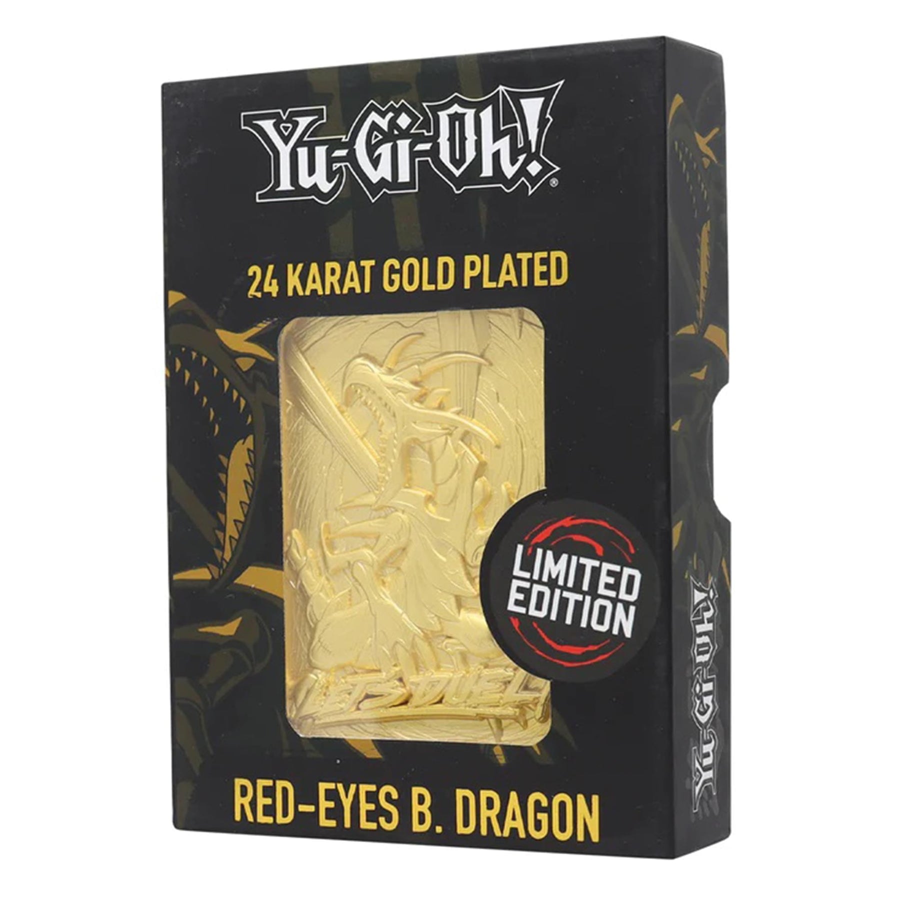 Yu-Gi-Oh! Limited Edition 24k Gold Plated Metal Card | Red Eyes B. Dragon