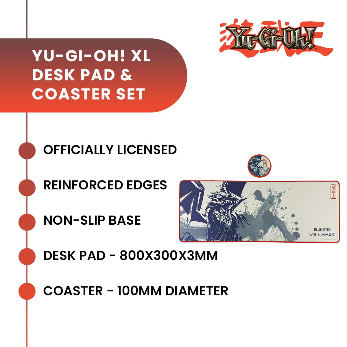 Yu-Gi-Oh! XL Desk Pad and Coaster Set