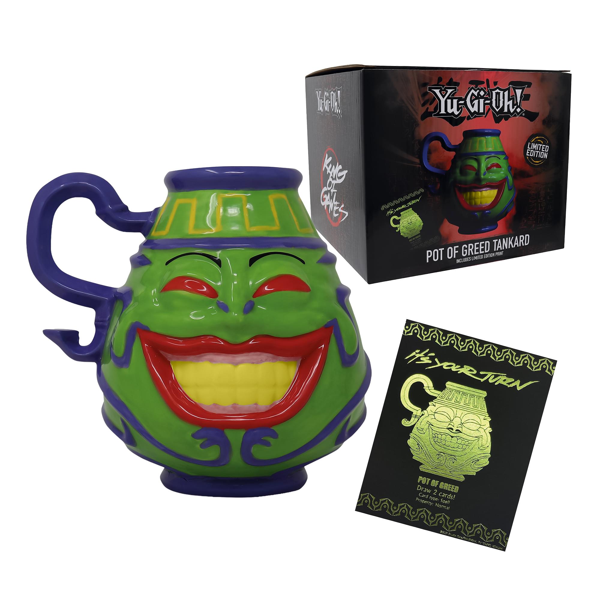 Yu-Gi-Oh! Pot Of Greed Limited Edition 20-Ounce Ceramic Tankard
