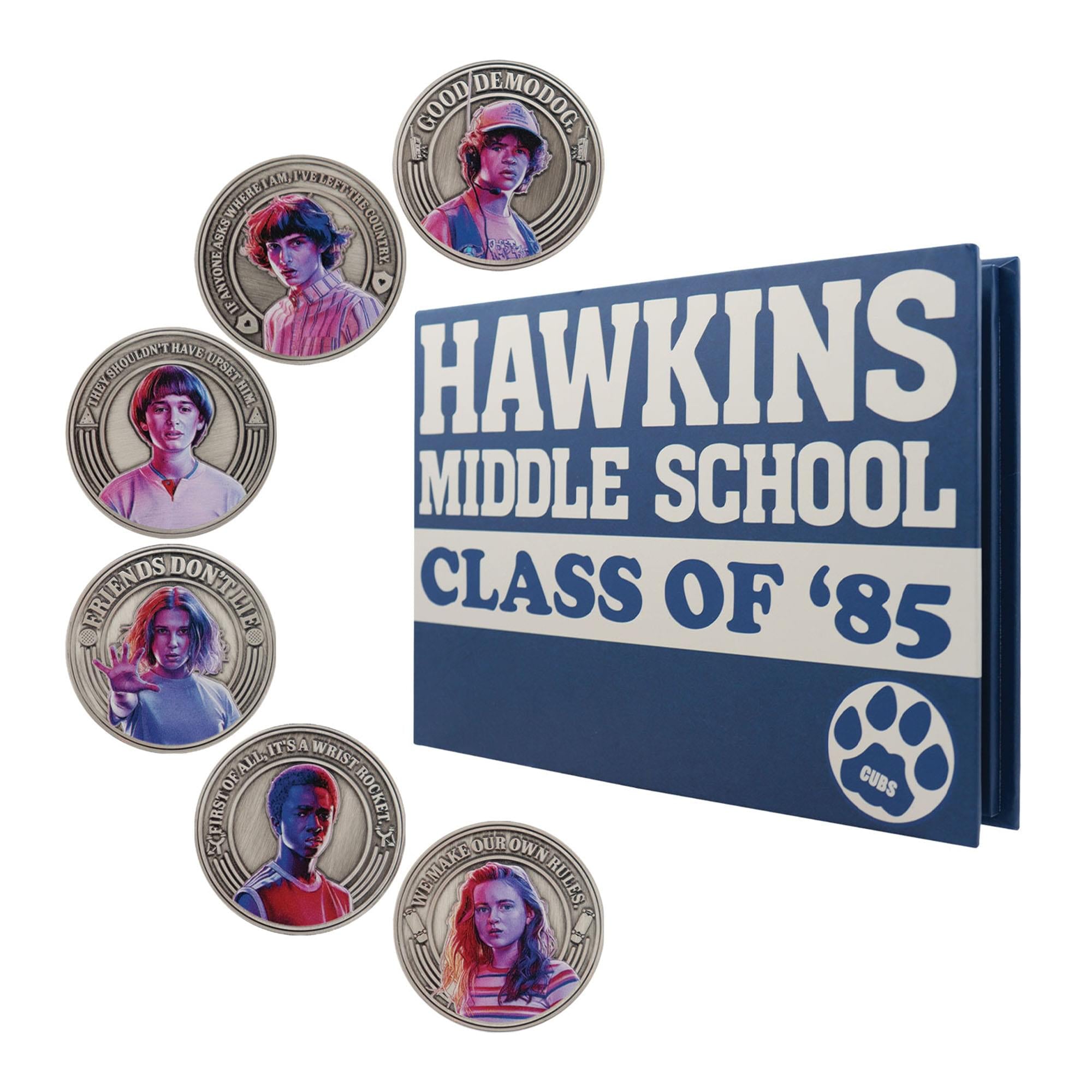 Stranger Things Hawkins Middle School Yearbook Coin Album Replica