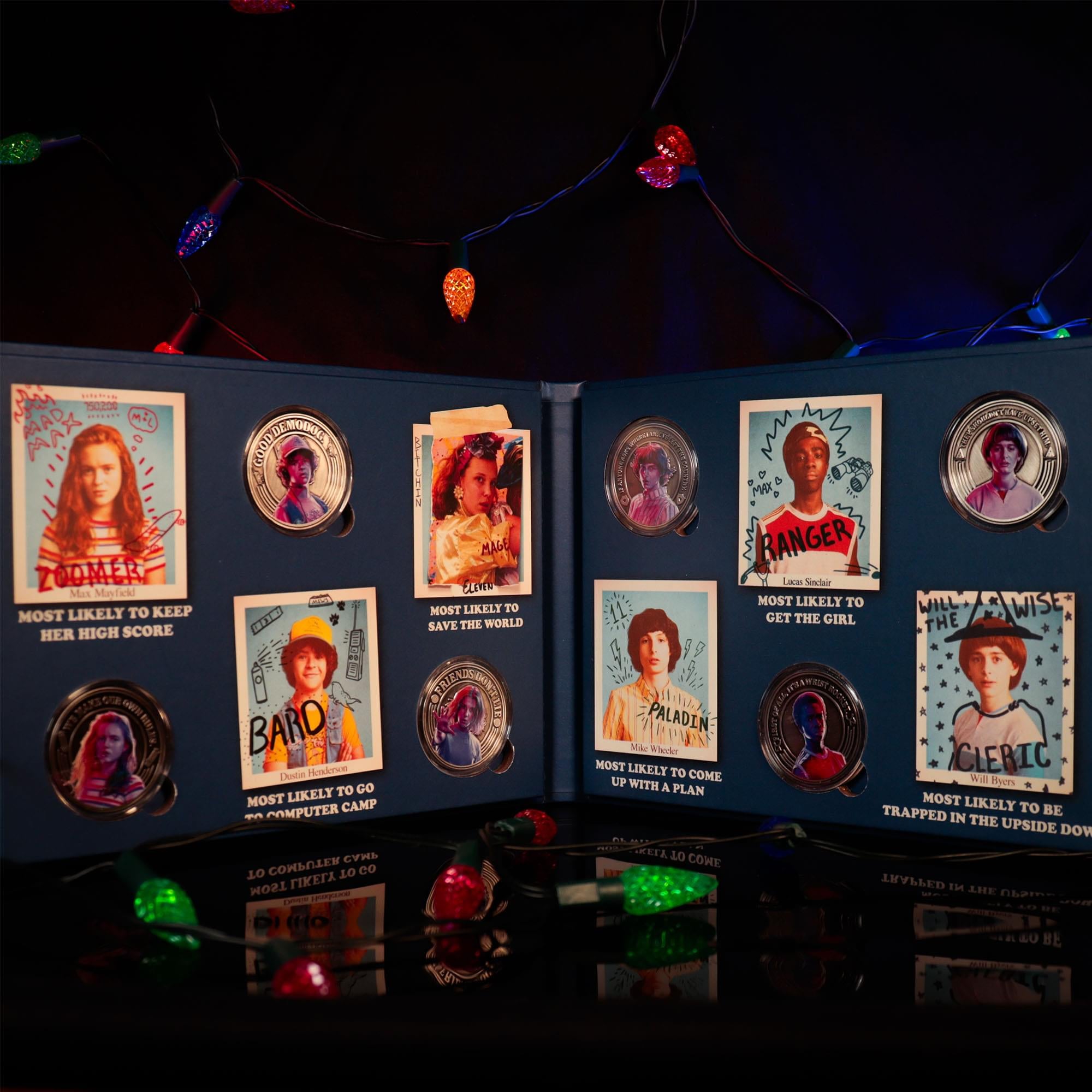 Stranger Things Hawkins Middle School Yearbook Coin Album Replica