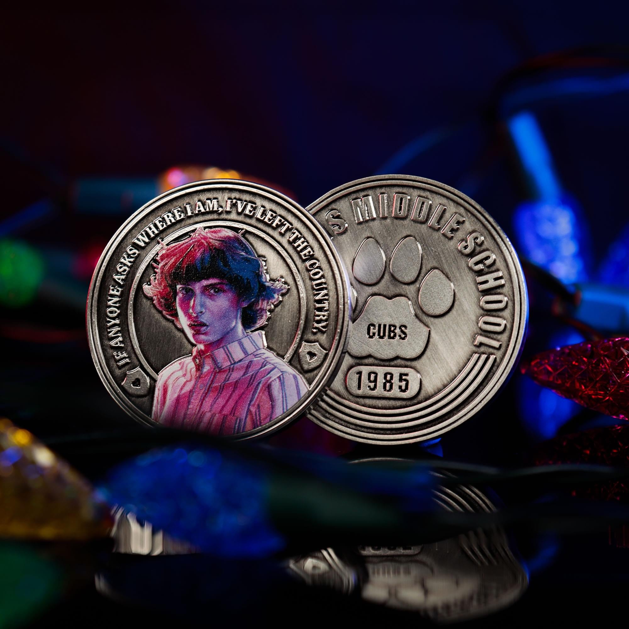 Stranger Things Hawkins Middle School Yearbook Coin Album Replica