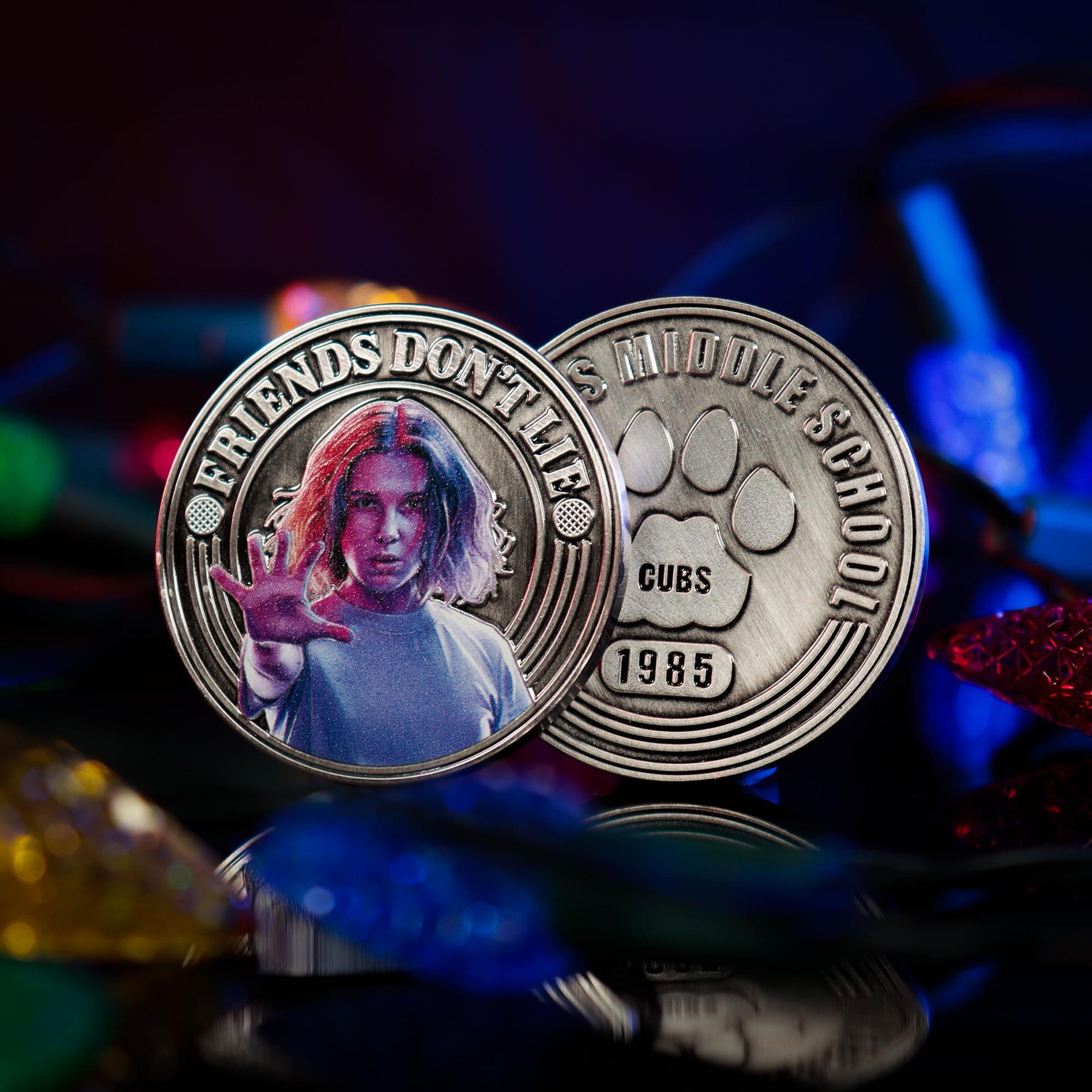 Stranger Things Hawkins Middle School Yearbook Coin Album Replica
