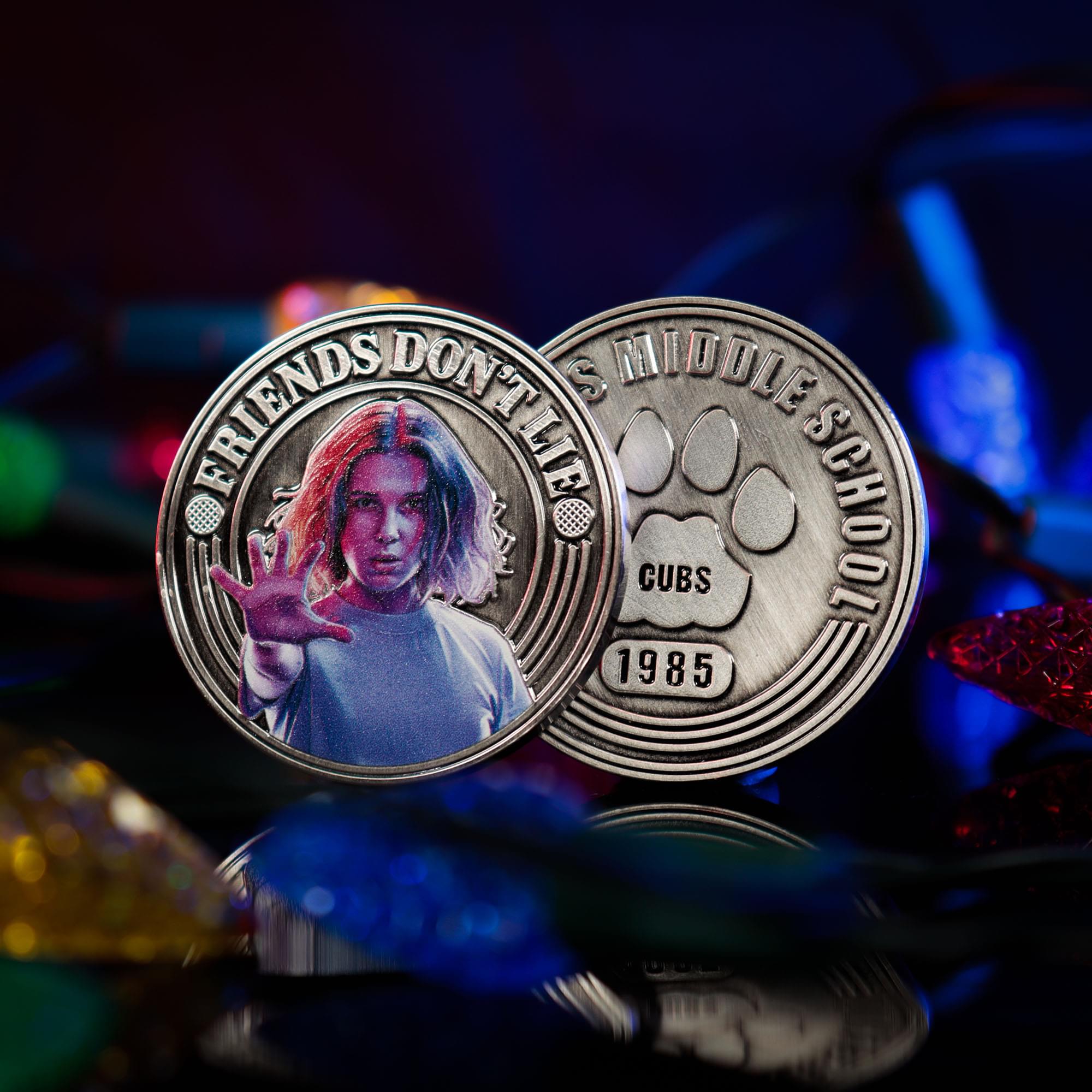Stranger Things Hawkins Middle School Yearbook Coin Album Replica