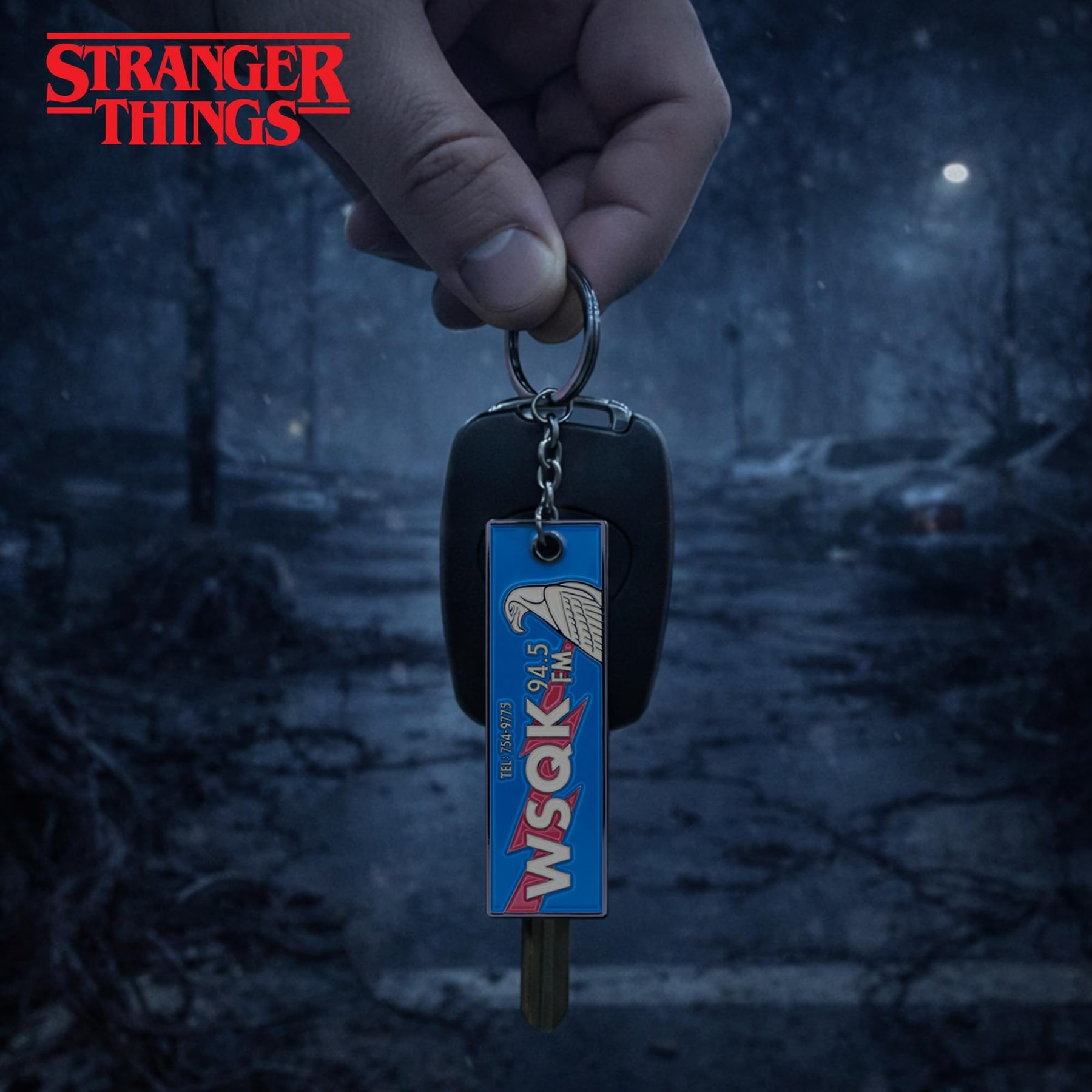 Stranger Things "The Squawk WSQK" Limited Edition Enamel Metal Keychain