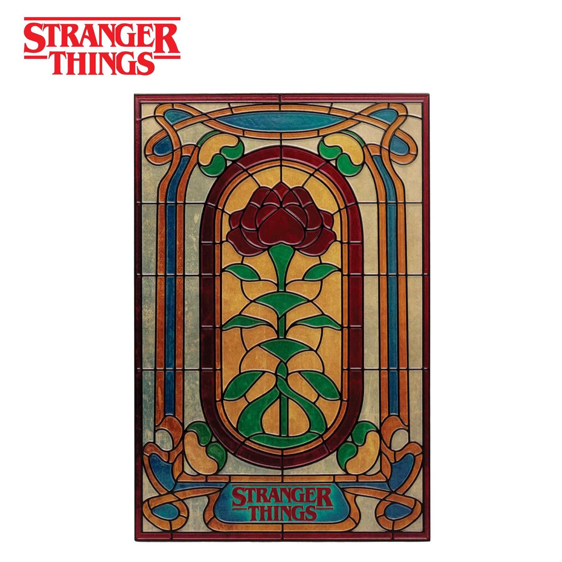 Stranger Things Creel House Stained-Glass Window Resin Plaque | 5 x 8 Inches