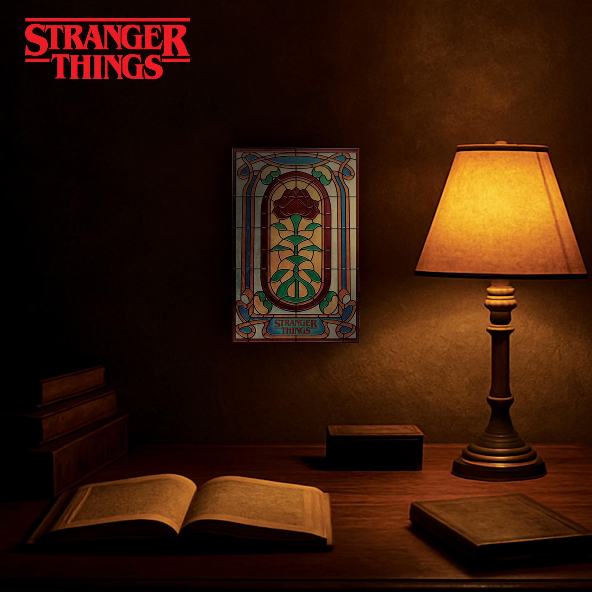 Stranger Things Creel House Stained-Glass Window Resin Plaque | 5 x 8 Inches