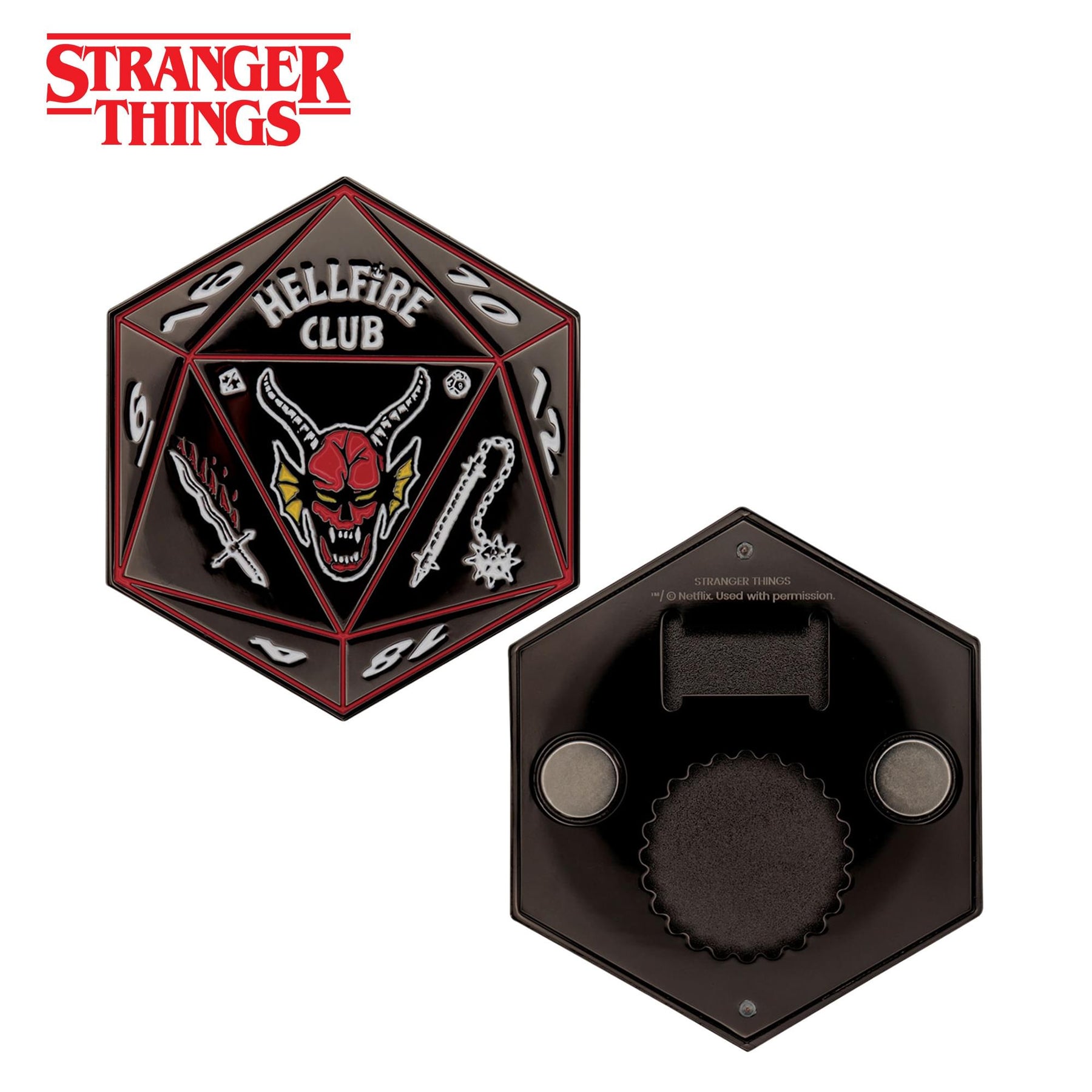 Stranger Things "Hellfire Club" Magnetic Metal Bottle Opener