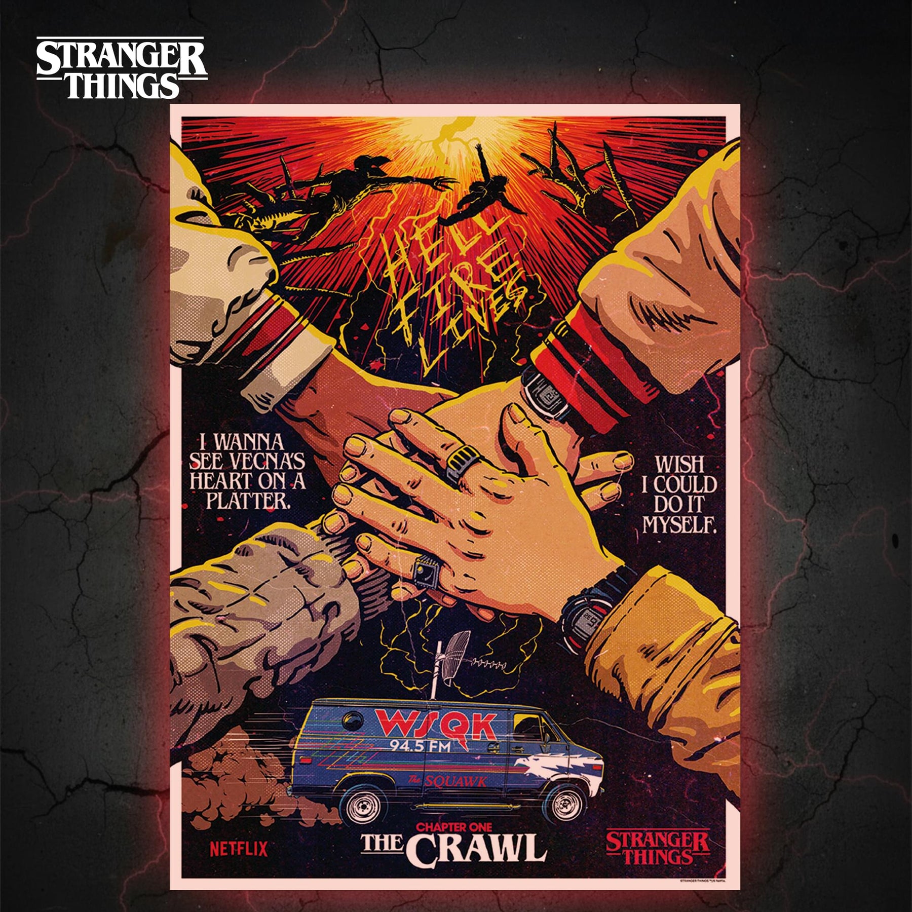 Stranger Things 5 "The Crawl" Limited Edition Numbered Art Print | A3 Size