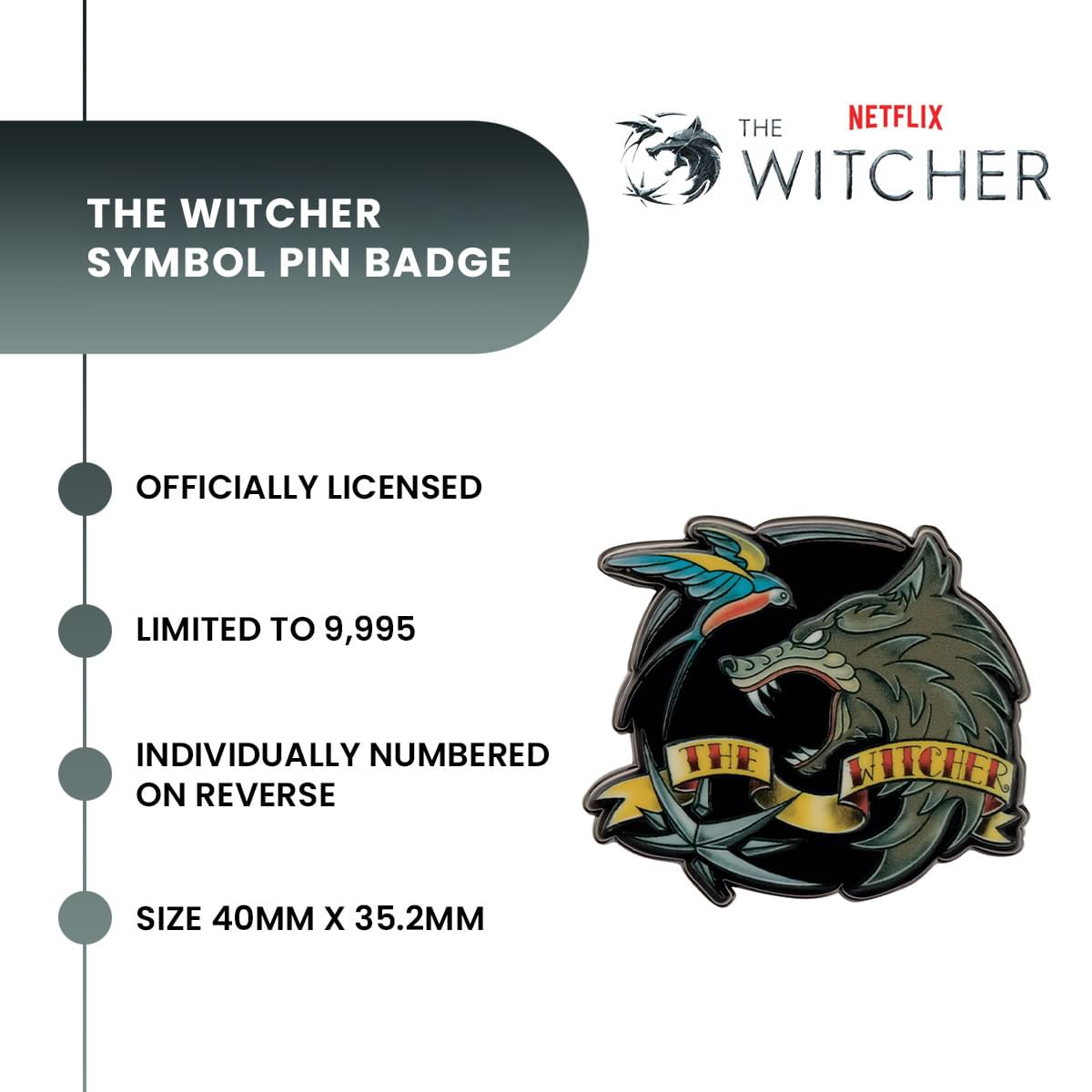 The Witcher Symbol Limited Edition Enamel Pin