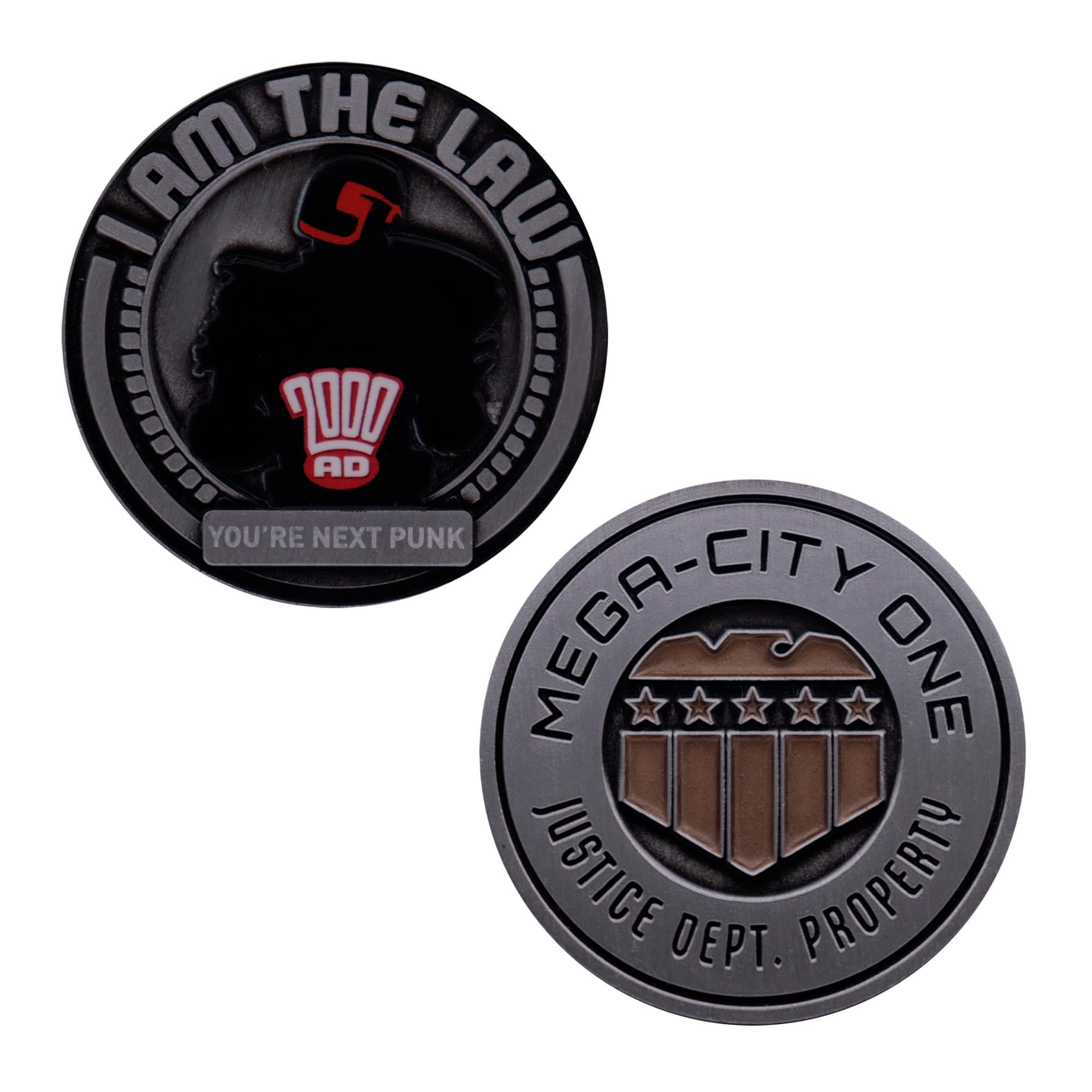 2000 AD Judge Dredd Mega-City One Limited Edition Embossed Collectible Coin