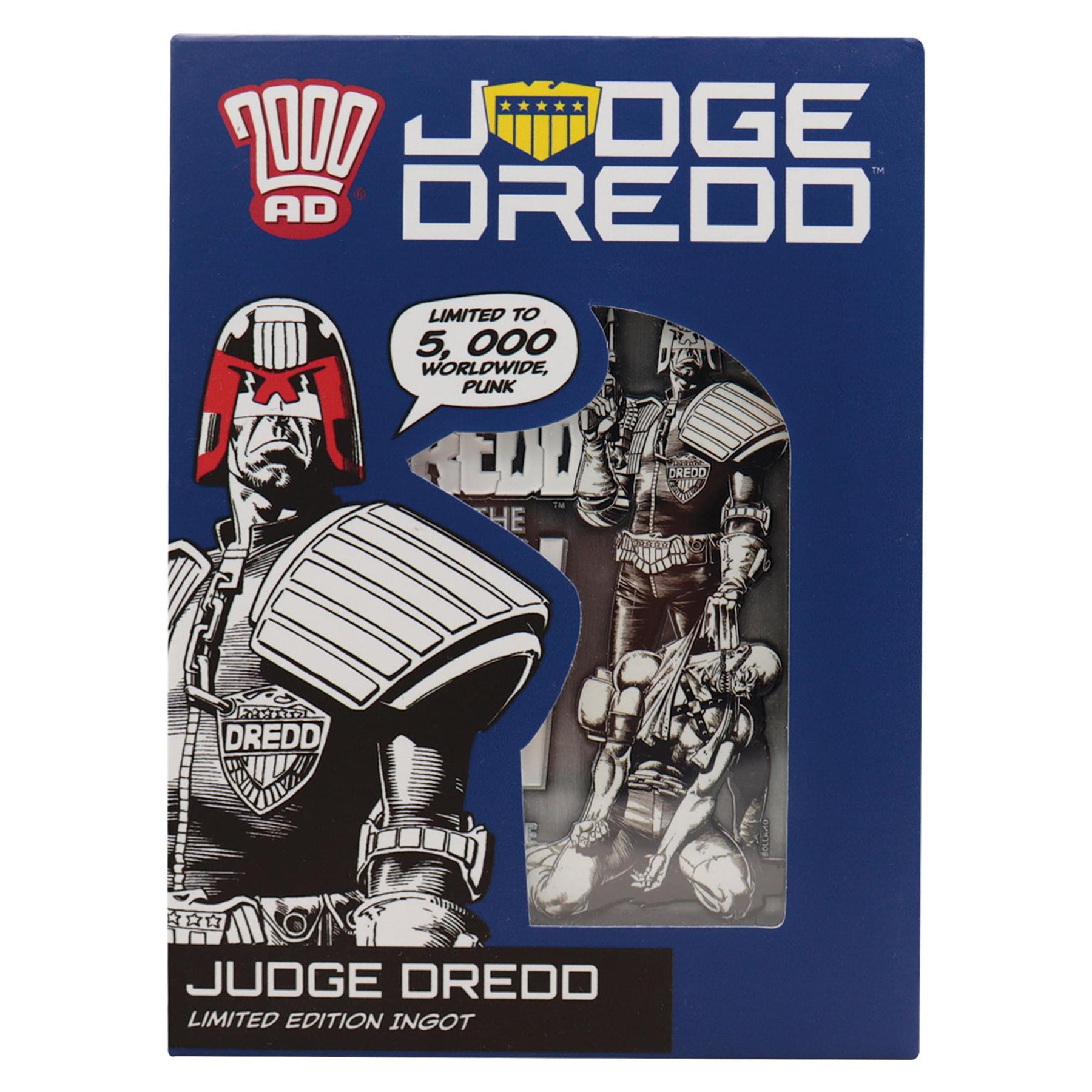2000 AD Judge Dredd #1 Comic Book Cover Limited Edition Metal Ingot
