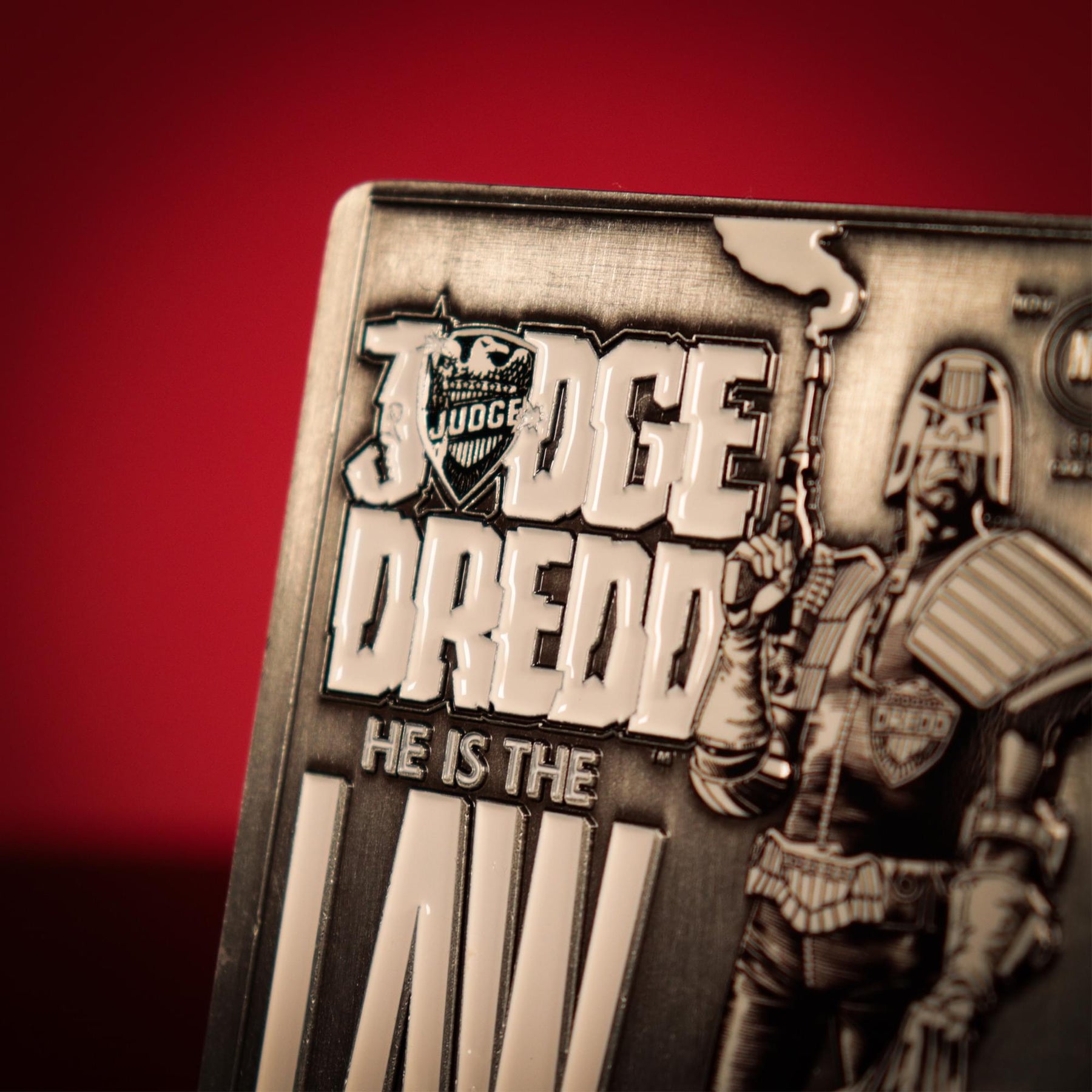 2000 AD Judge Dredd #1 Comic Book Cover Limited Edition Metal Ingot