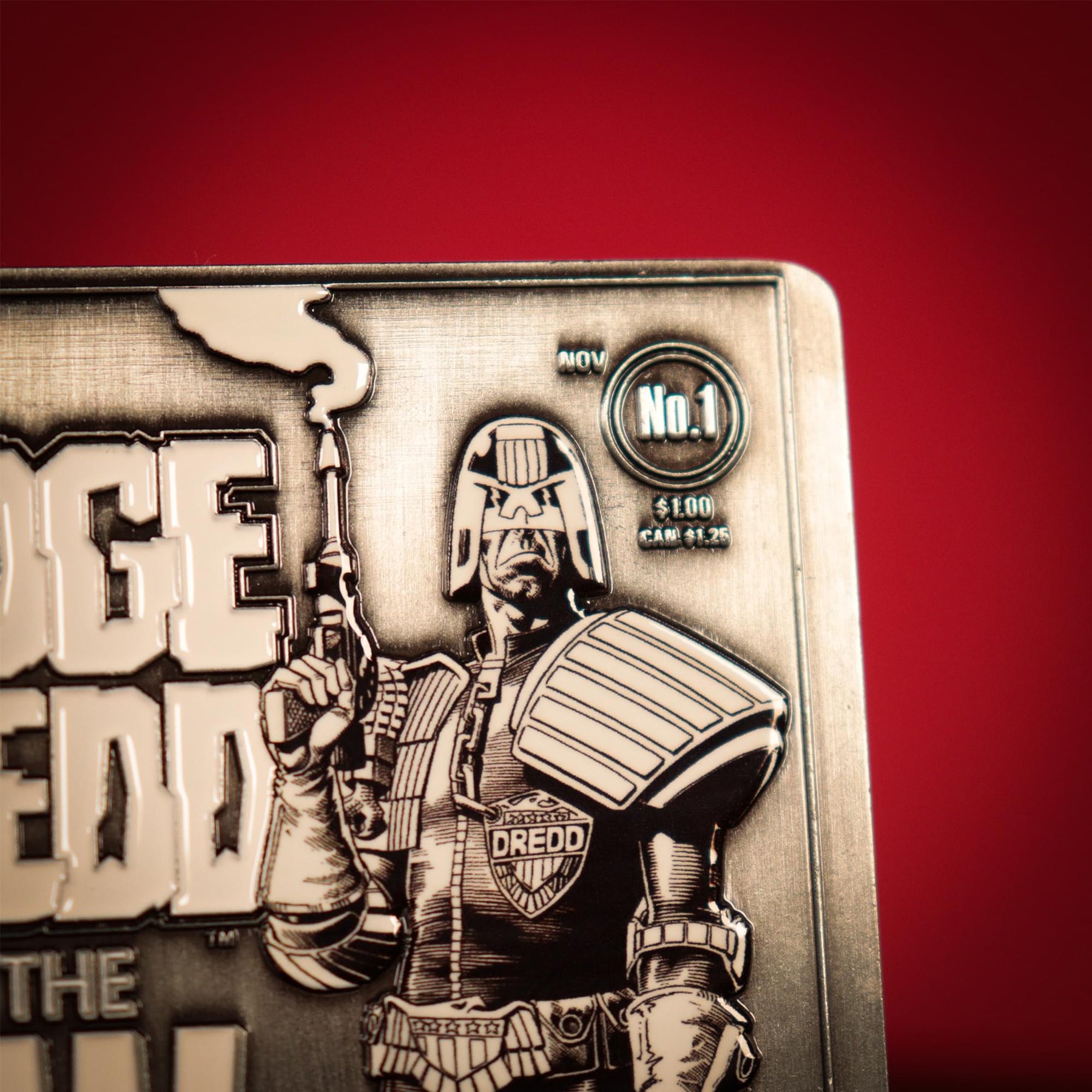 2000 AD Judge Dredd #1 Comic Book Cover Limited Edition Metal Ingot
