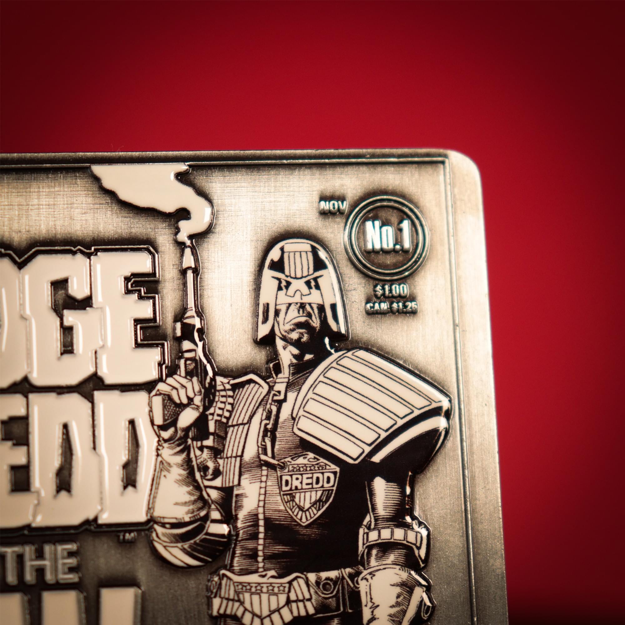2000 AD Judge Dredd #1 Comic Book Cover Limited Edition Metal Ingot