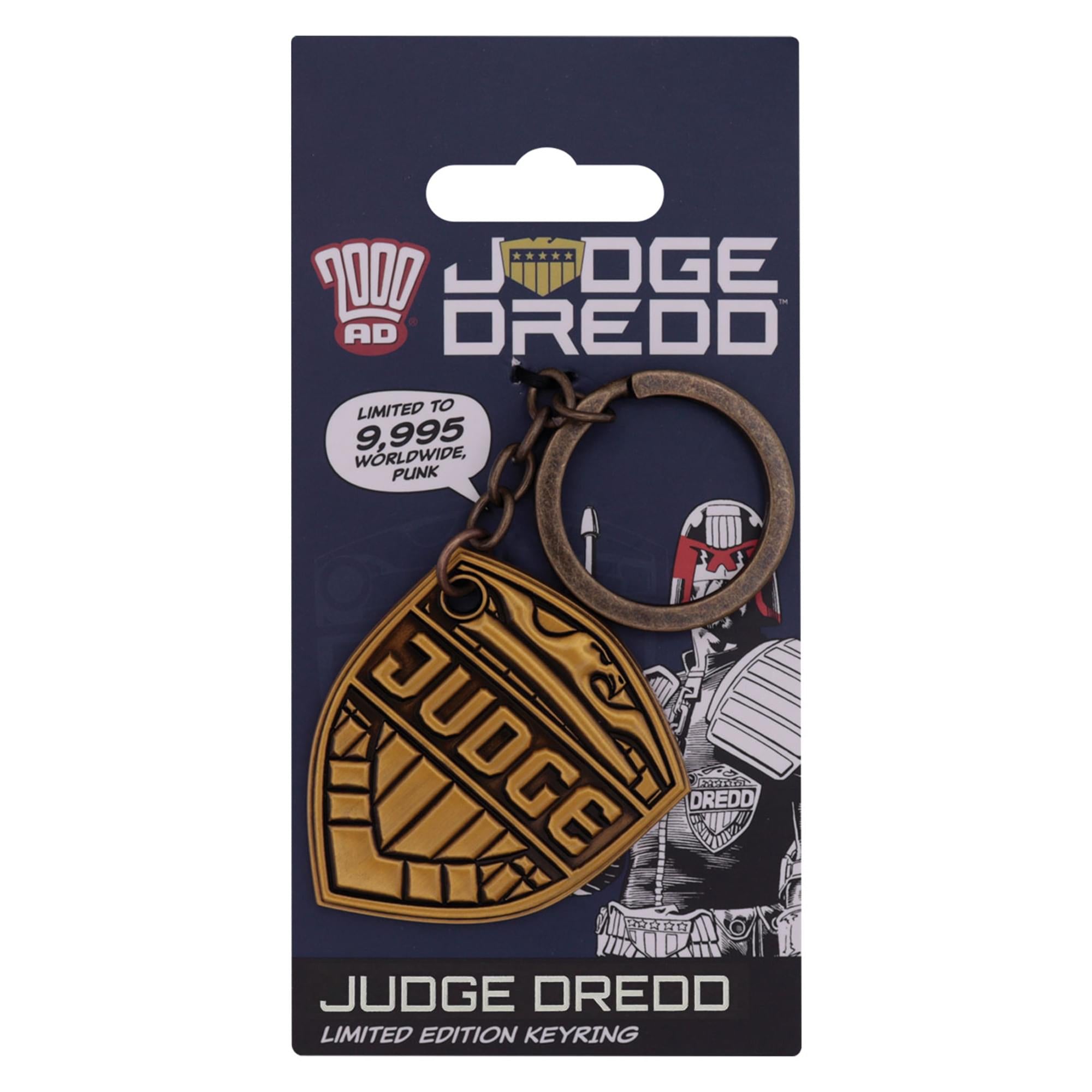 2000 AD Judge Dredd Badge Limited Edition Keyring