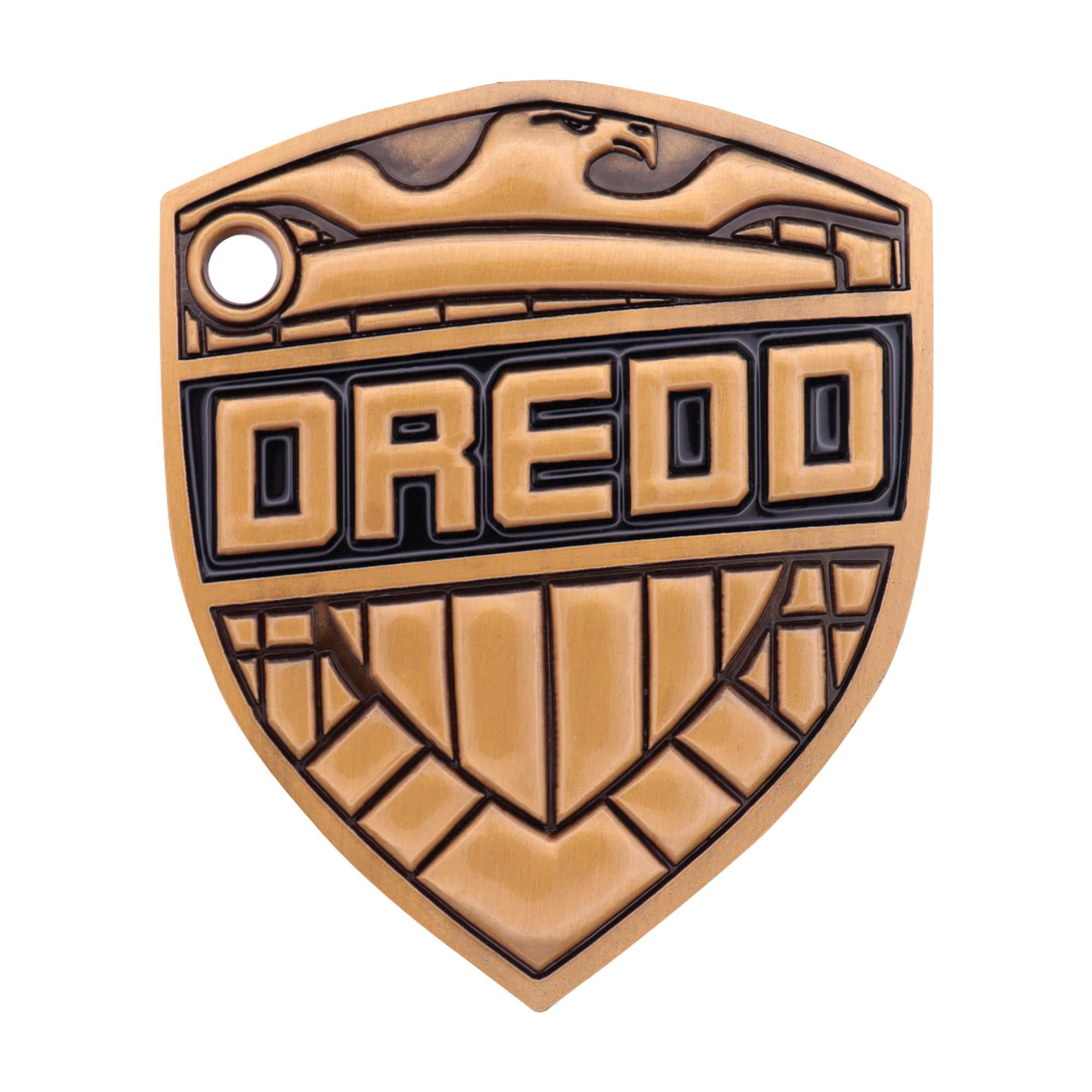 2000 AD Judge Dredd Badge Limited Edition Gold-Plated Metal Replica